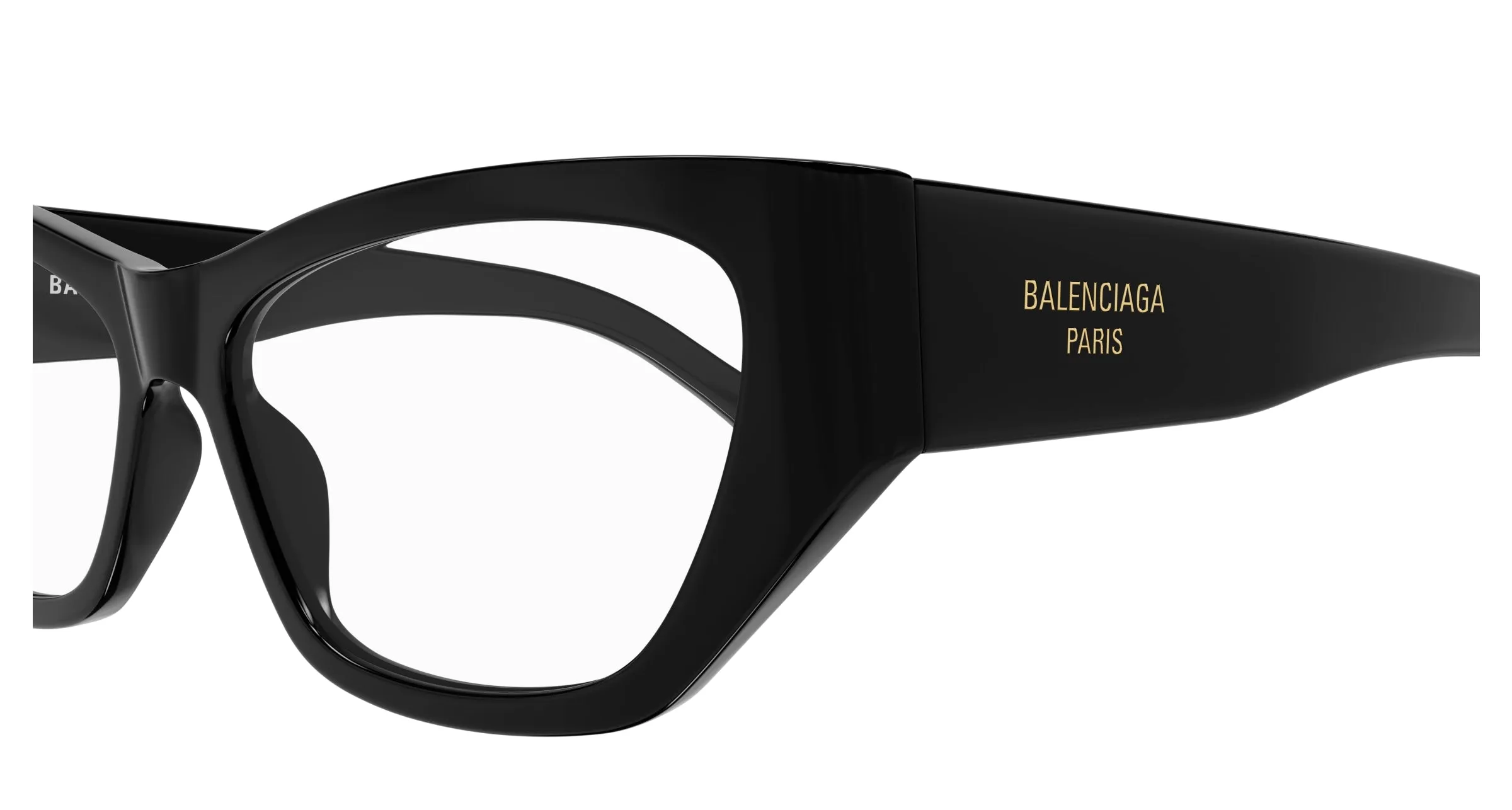 Balenciaga BB0372O 001 Montature da vista Acetato Nero Trasparente Cat Eye - immagine 3