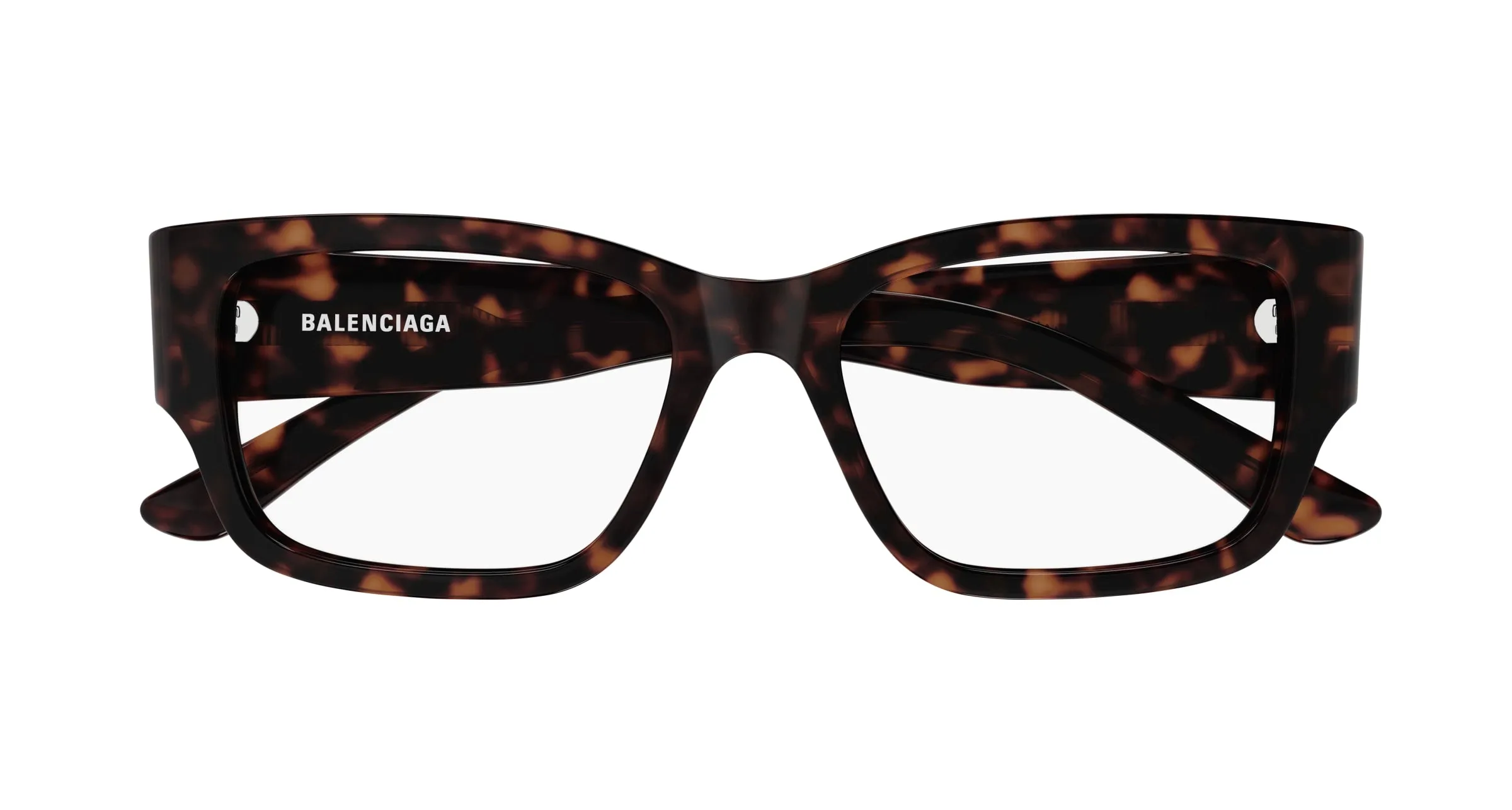 Balenciaga BB0371O 002 Montature da vista Acetato Havana Trasparente Squadrata - immagine 2