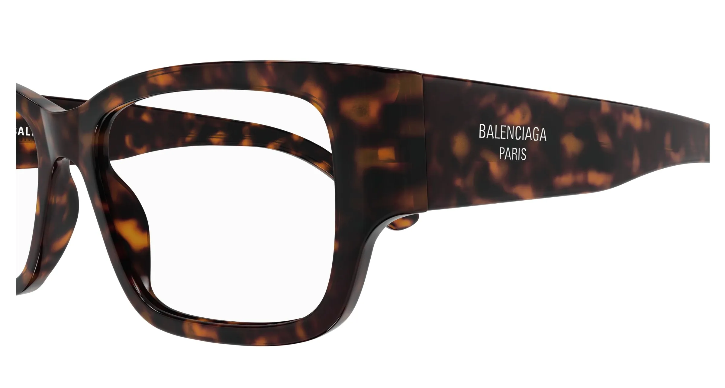 Balenciaga BB0371O 002 Montature da vista Acetato Havana Trasparente Squadrata - immagine 3