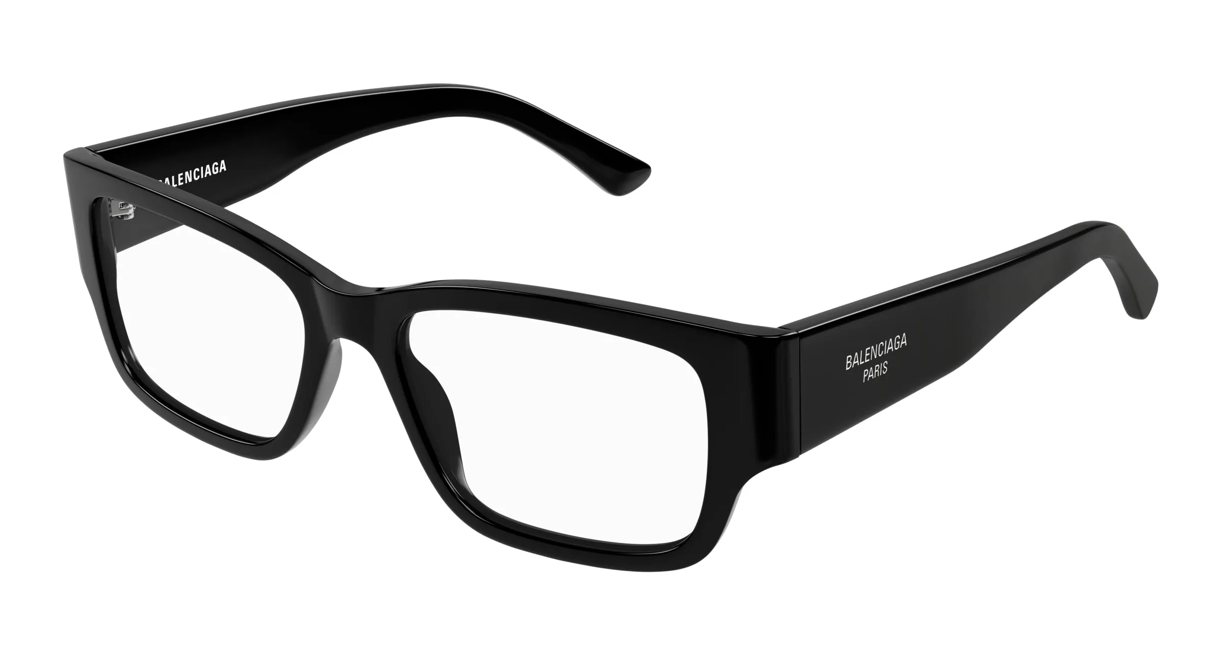Balenciaga BB0371O 001 Montature da vista Acetato Nero Trasparente Squadrata - immagine 1