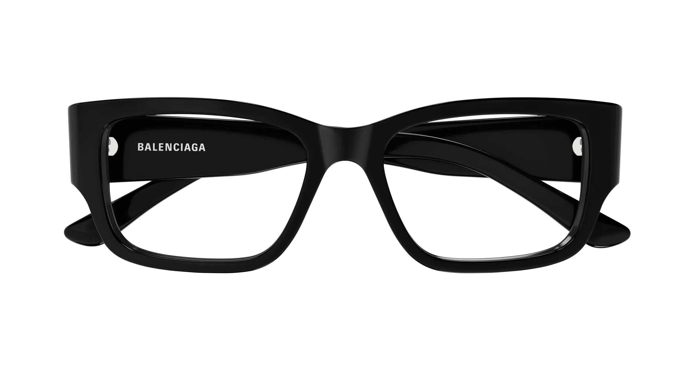 Balenciaga BB0371O 001 Montature da vista Acetato Nero Trasparente Squadrata - immagine 2