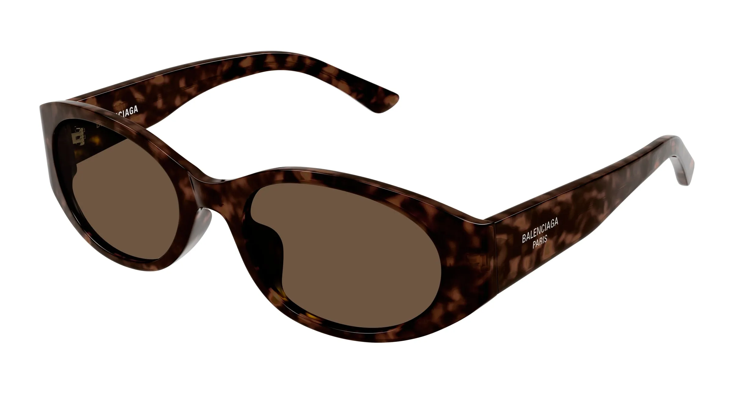 Balenciaga BB0369SK 002 Occhiali da sole Acetato Havana Marrone Rotonda - immagine 1