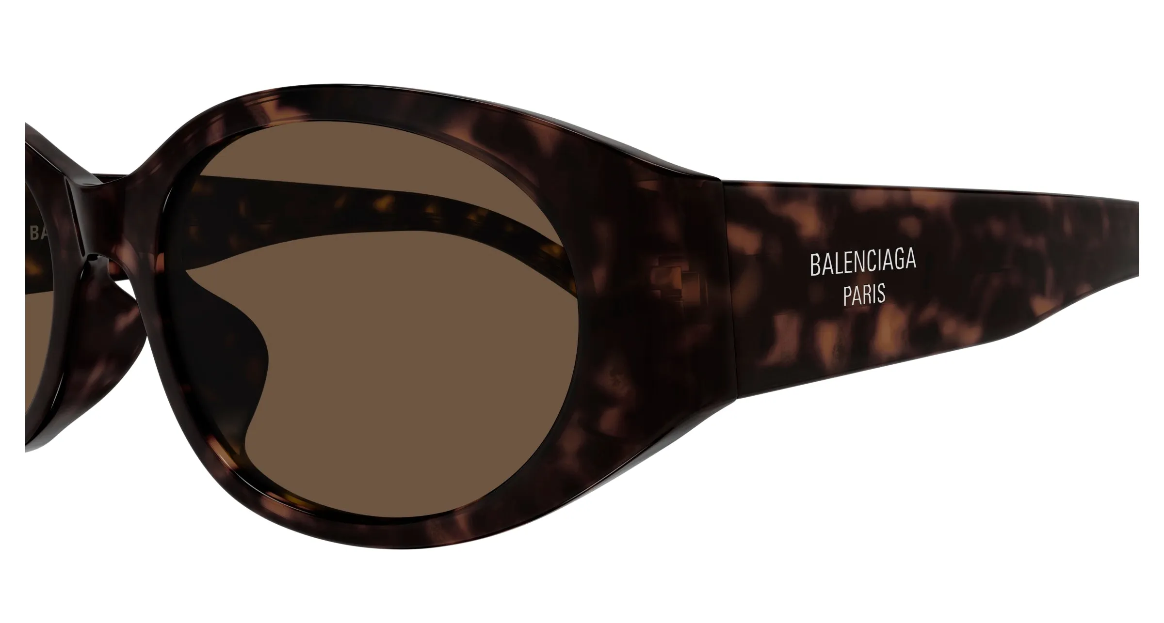 Balenciaga BB0369SK 002 Occhiali da sole Acetato Havana Marrone Rotonda - immagine 3