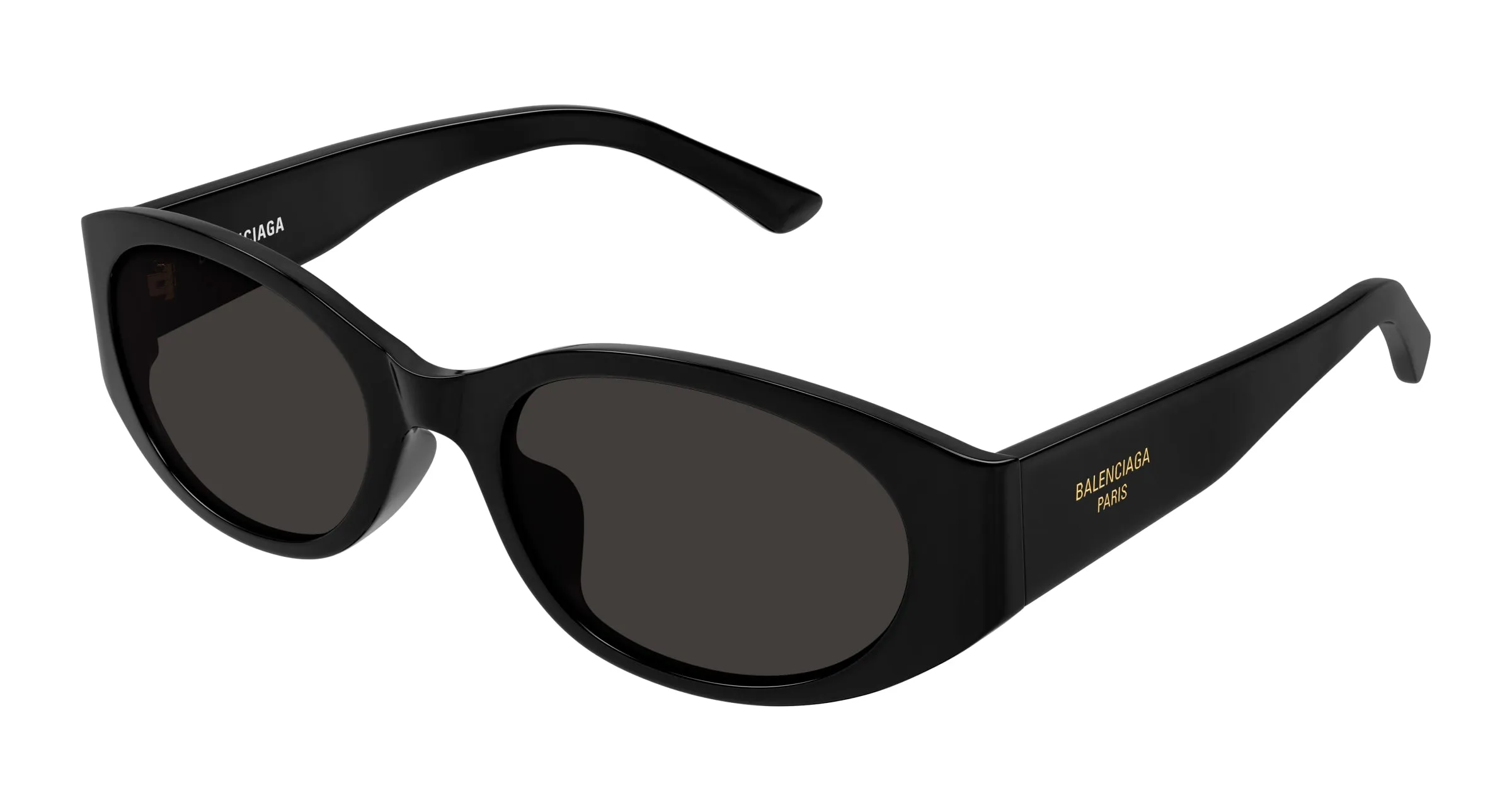 Balenciaga BB0369SK 001 Occhiali da sole Acetato Nero Grigio Rotonda - immagine 1