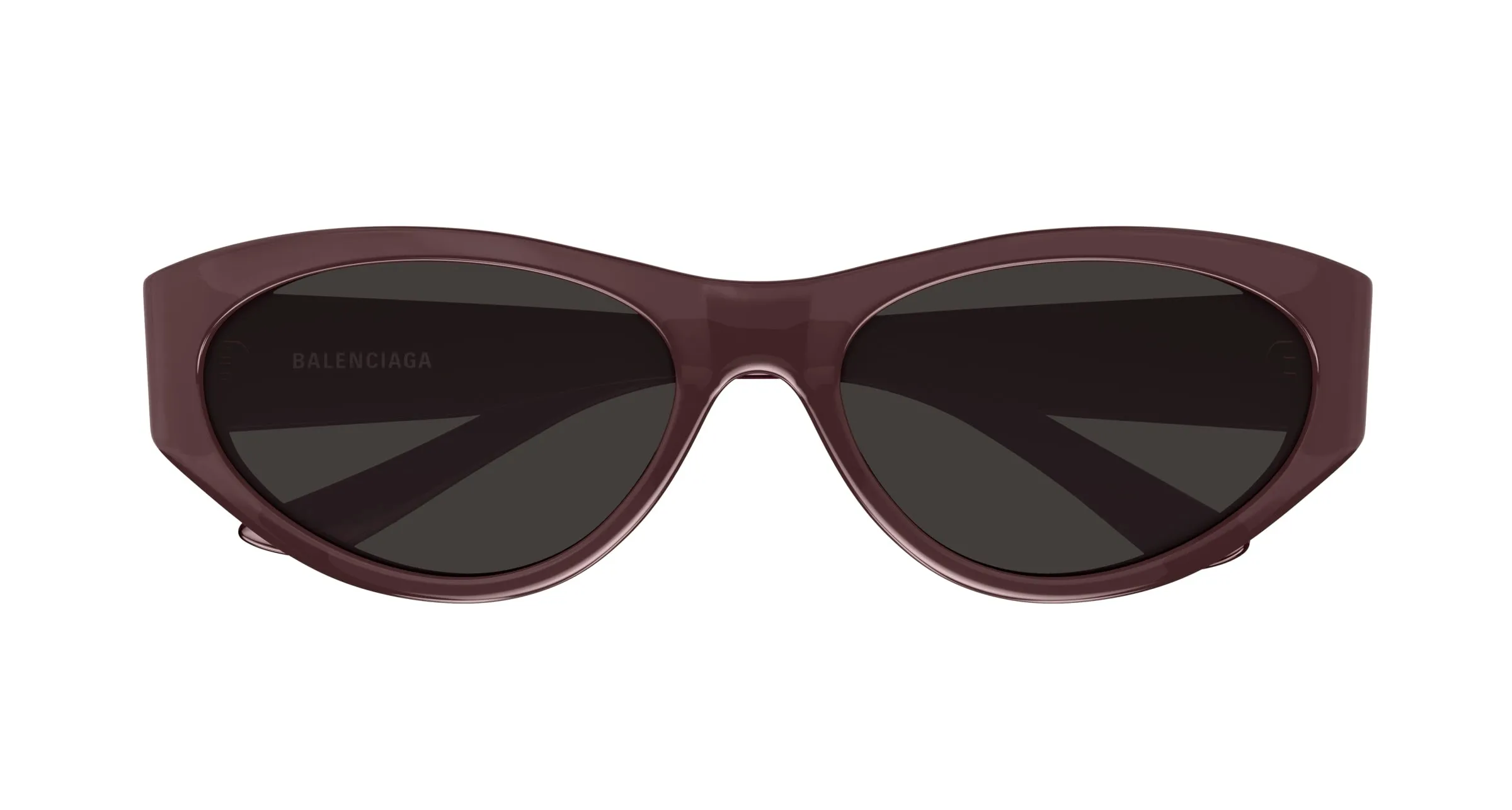 Balenciaga BB0367S 004 Occhiali da sole Acetato Viola Grigio Rotonda - immagine 2