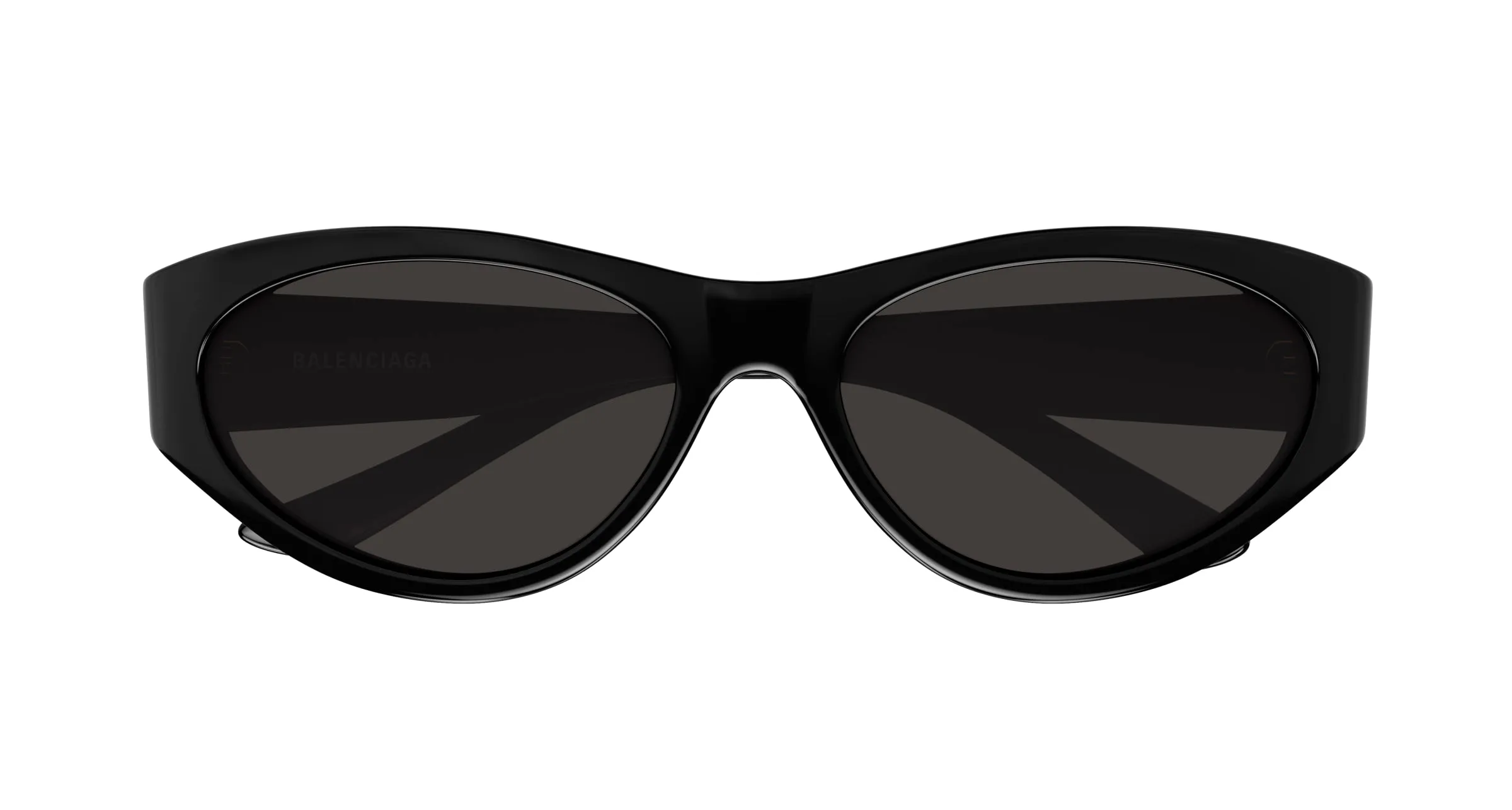 Balenciaga BB0367S 001 Occhiali da sole Acetato Nero Grigio Rotonda - immagine 2