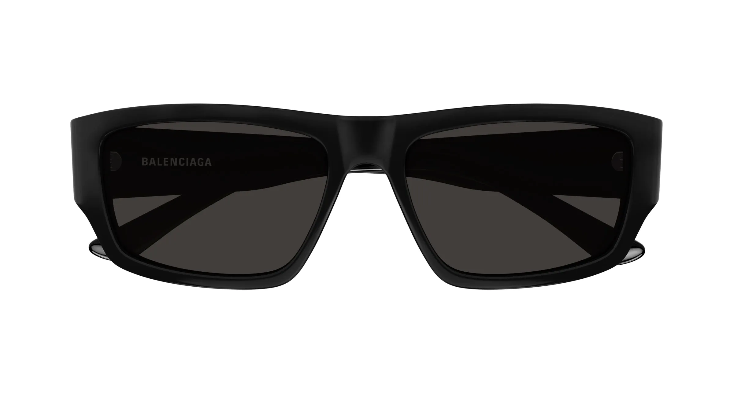 Balenciaga BB0366S 001 Occhiali da sole Acetato Nero Grigio Squadrata - immagine 2