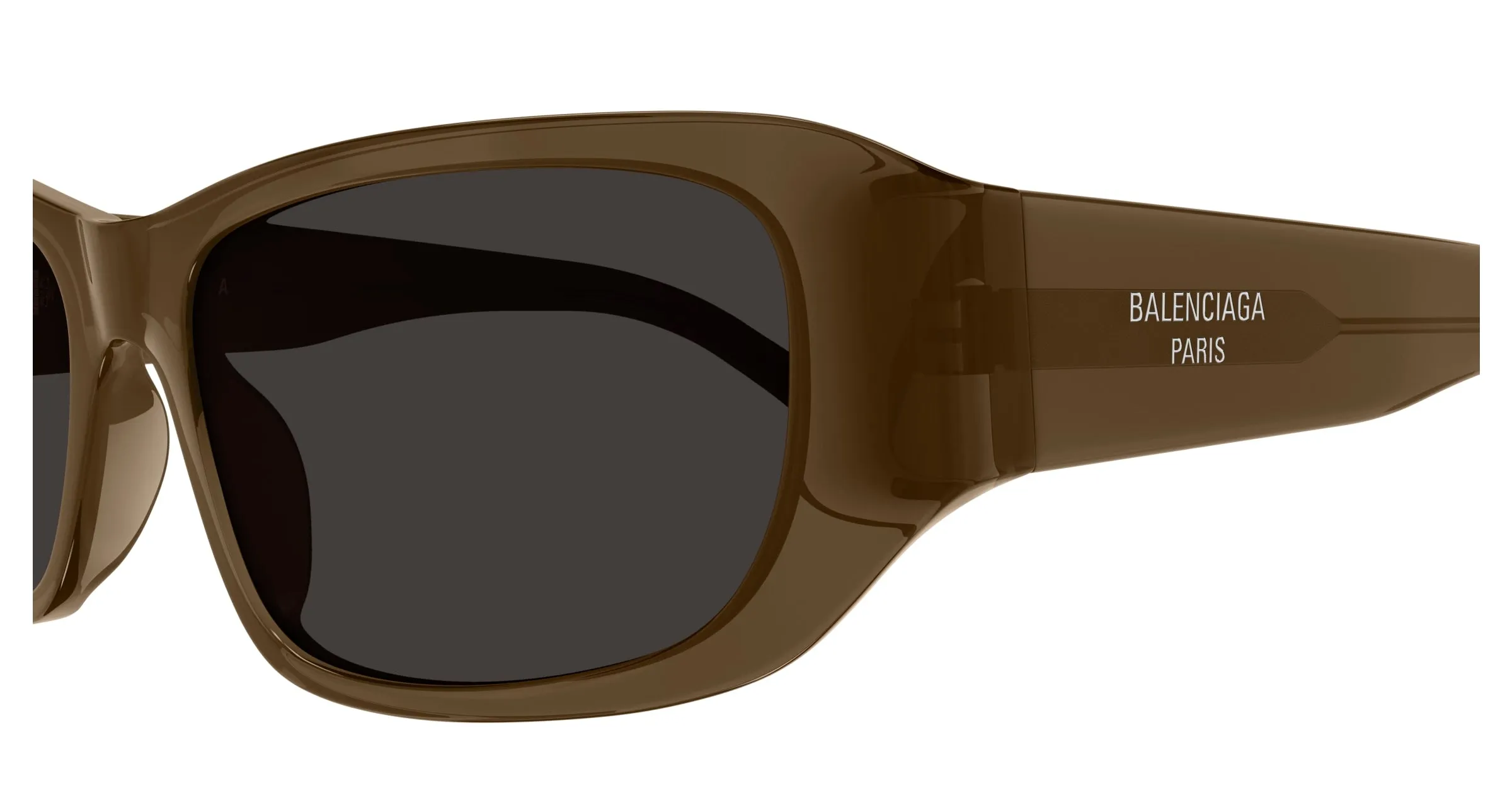 Balenciaga BB0365S 004 Occhiali da sole Acetato Marrone Grigio Squadrata - immagine 3