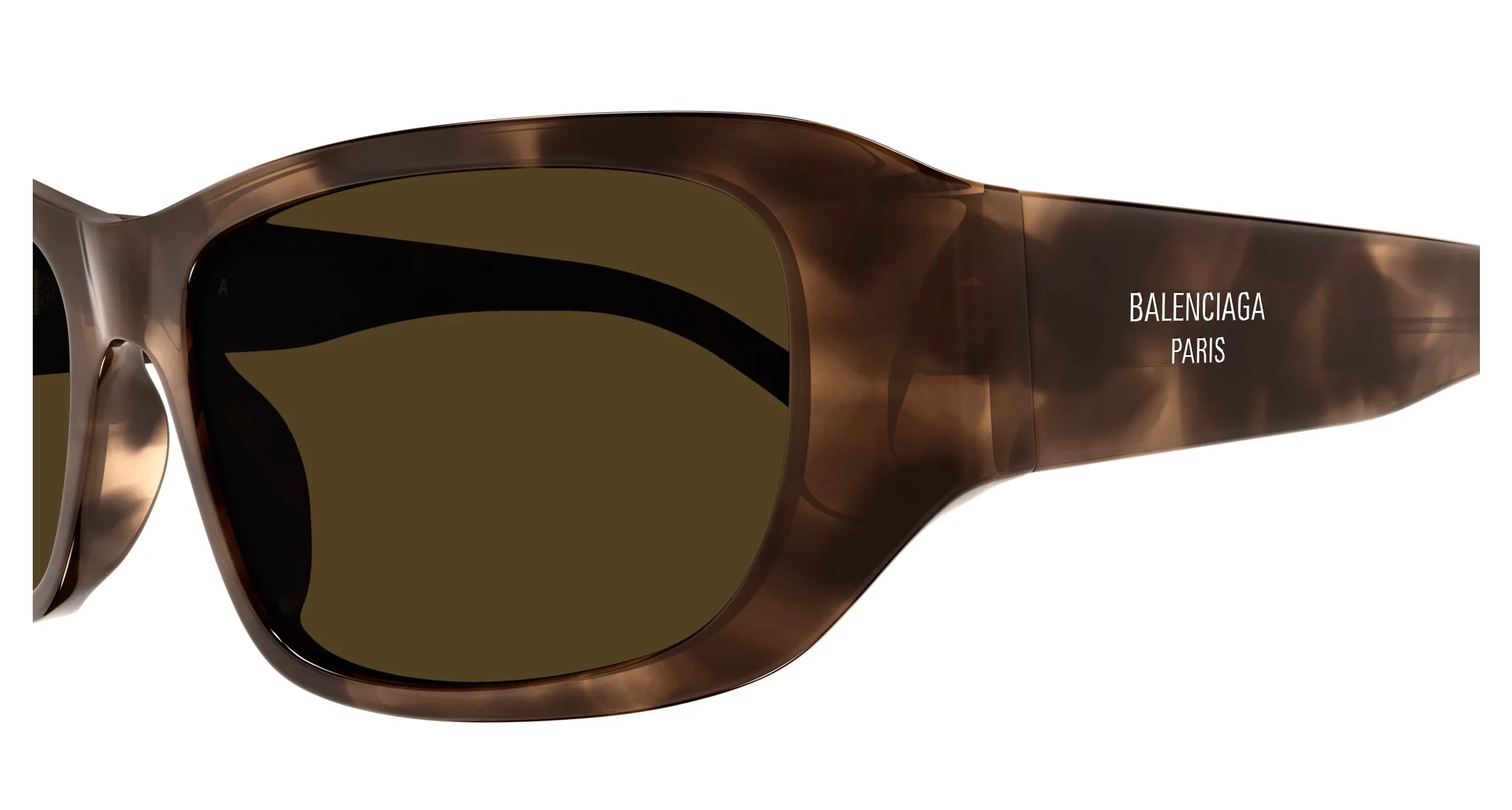 Balenciaga BB0365S 002 Occhiali da sole Acetato Havana Marrone Squadrata - immagine 3