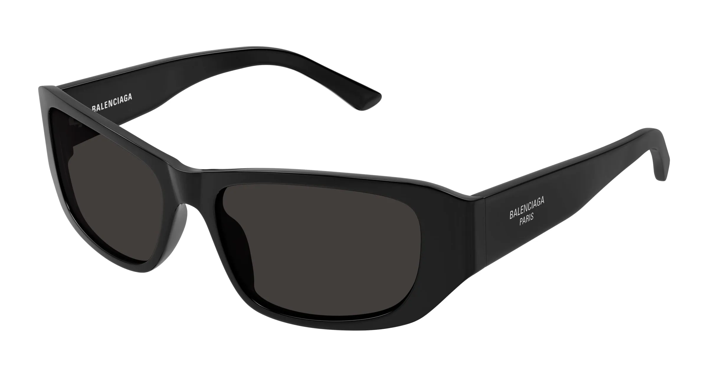 Balenciaga BB0365S 001 Occhiali da sole Acetato Nero Grigio Squadrata - immagine 1