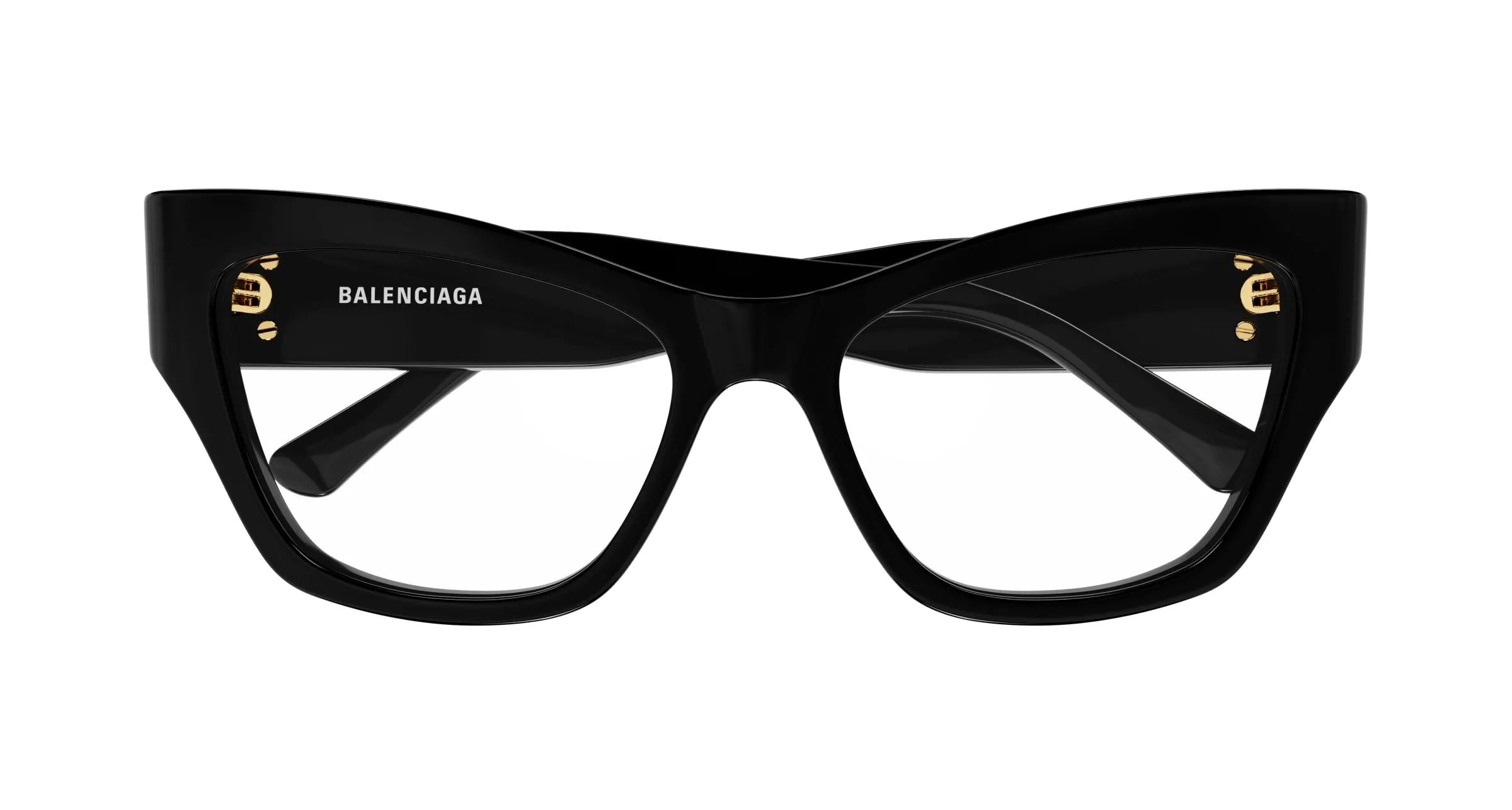 Balenciaga BB0362O 001 Montature da vista Acetato Nero Trasparente Cat Eye - immagine 2