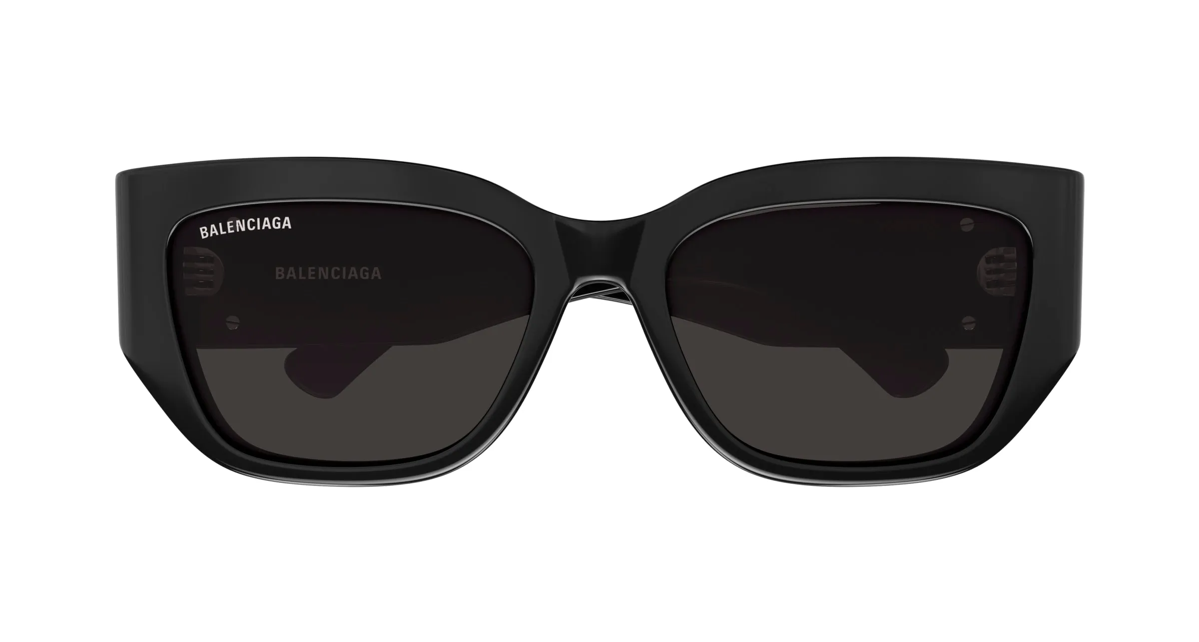 Balenciaga BB0361SK 001 Occhiali da sole Acetato Nero Grigio Cat Eye - immagine 2