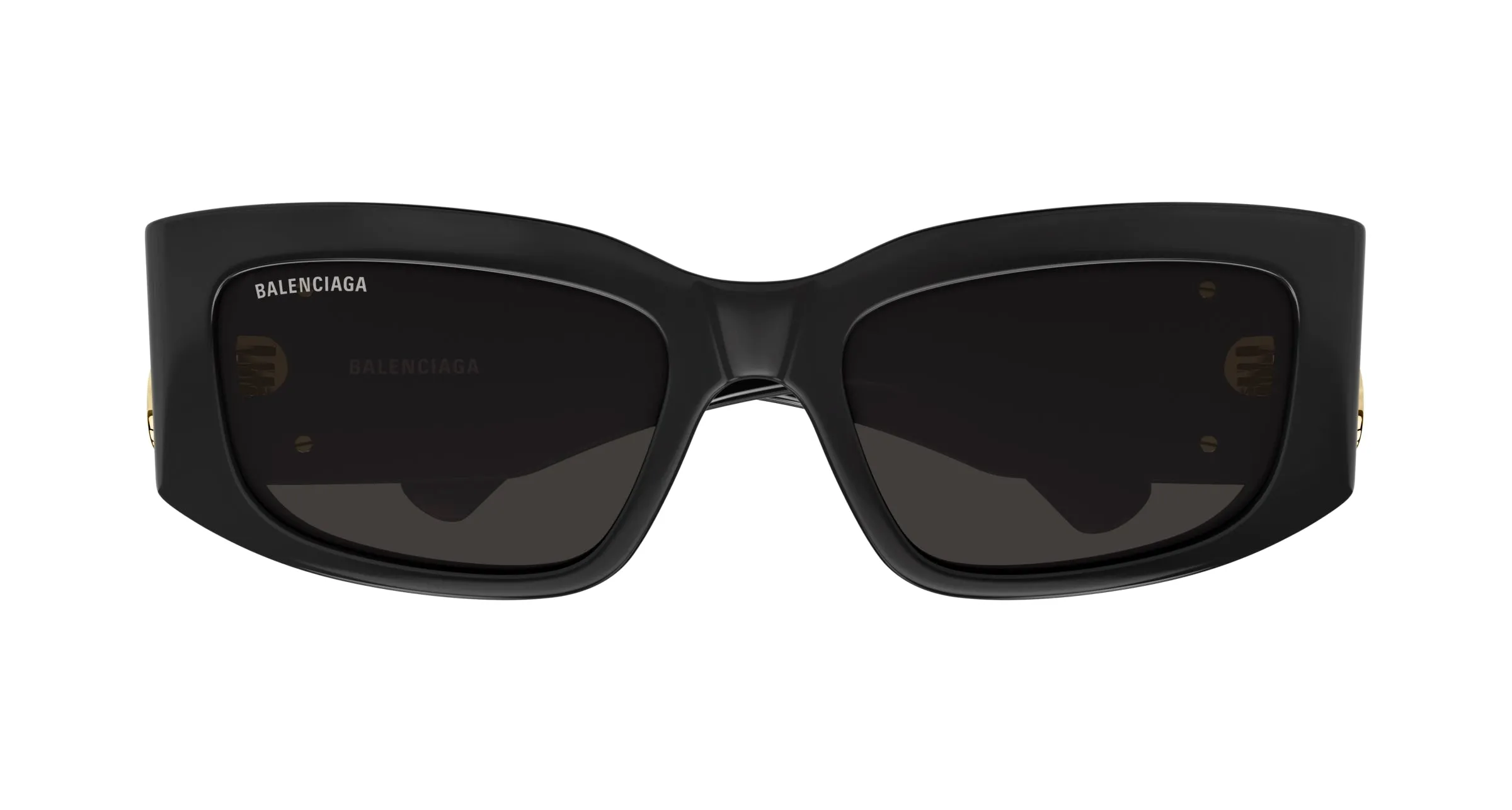 Balenciaga BB0360S 005 Occhiali da sole Acetato Nero Grigio Squadrata - immagine 2