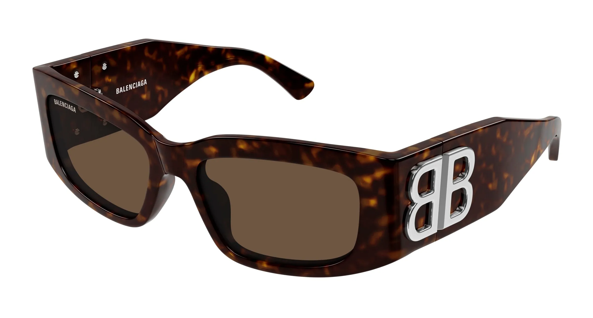 Balenciaga BB0360S 002 Occhiali da sole Acetato Havana Marrone Squadrata - immagine 1