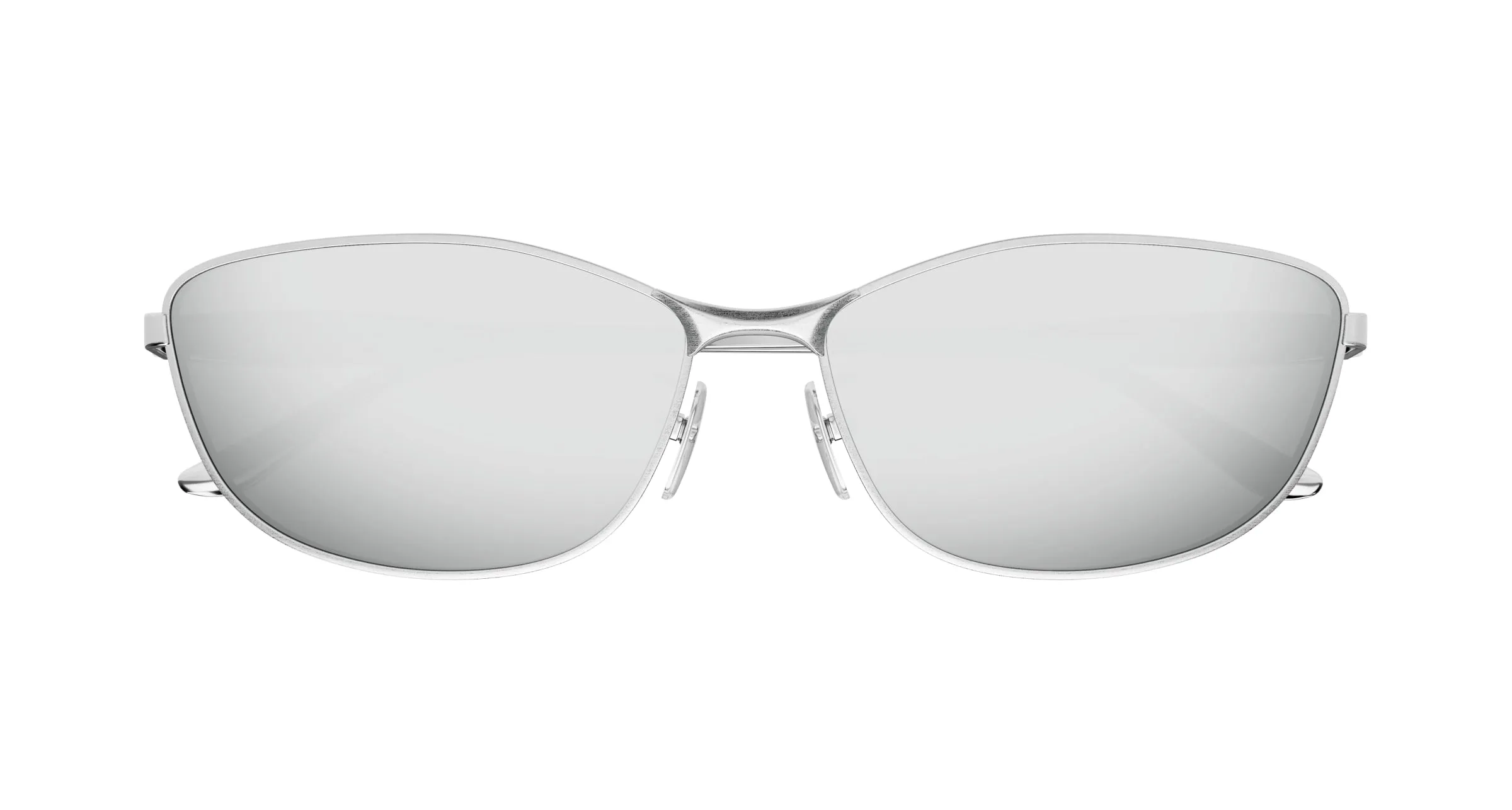 Balenciaga BB0357SA 002 Occhiali da sole Metallo Argento Argento Squadrata - immagine 2