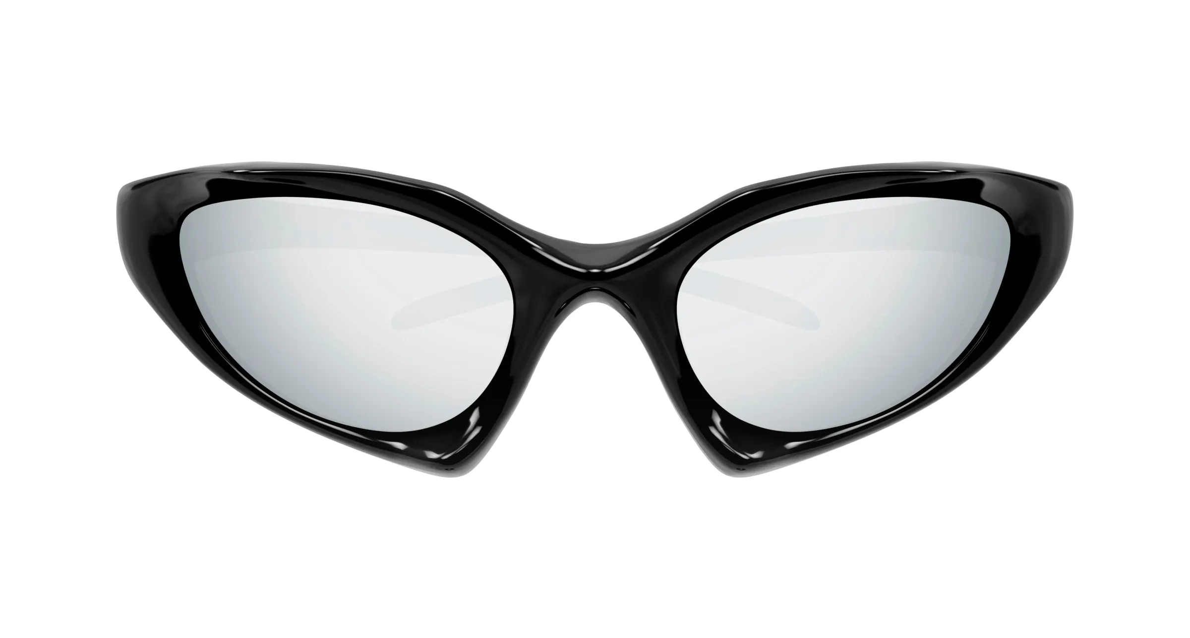 Balenciaga Unisex BB0352S 007 Occhiali da sole Bio-iniettato Nero Argento Geometrica - immagine 2