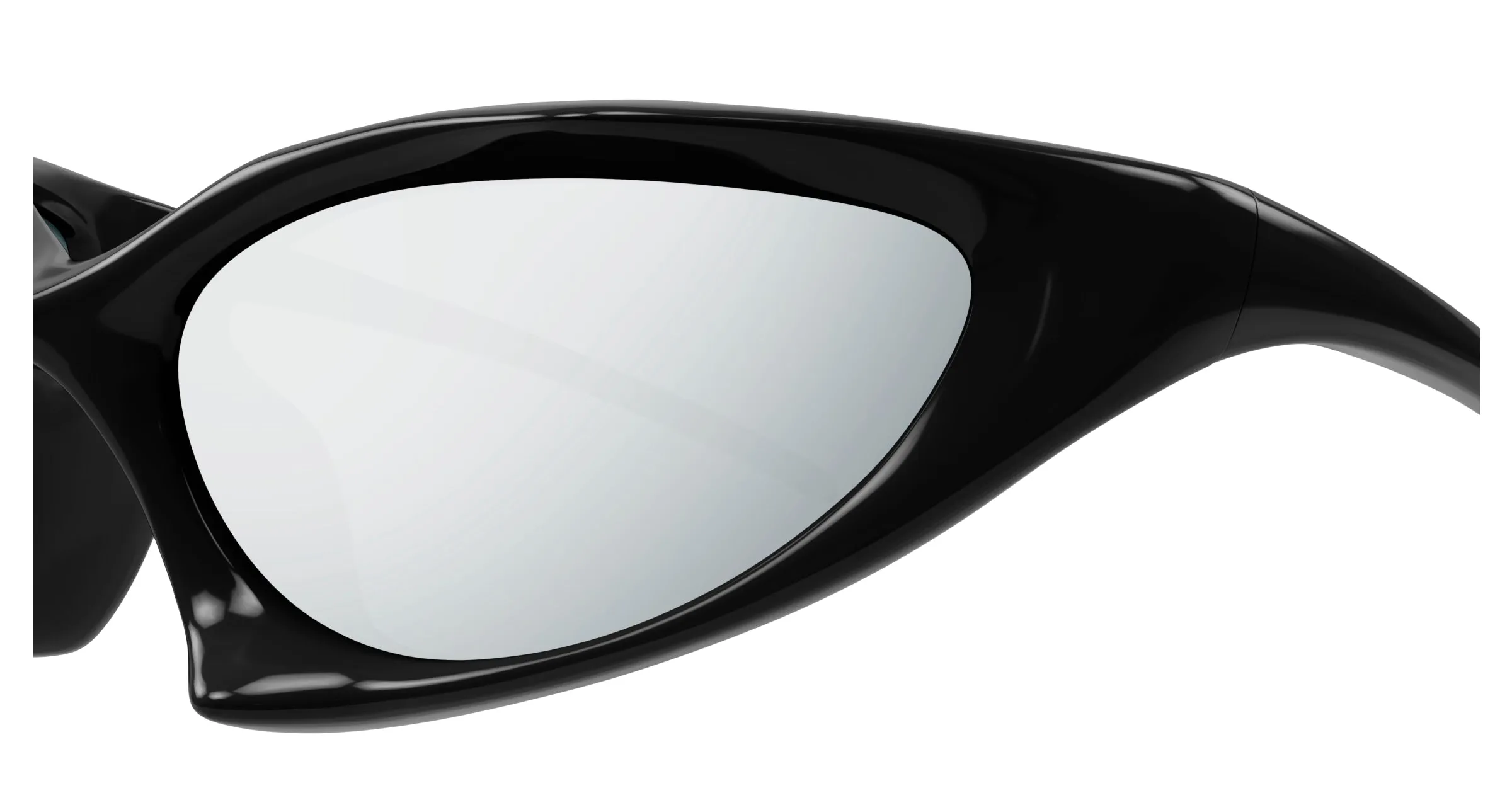 Balenciaga Unisex BB0352S 007 Occhiali da sole Bio-iniettato Nero Argento Geometrica - immagine 3