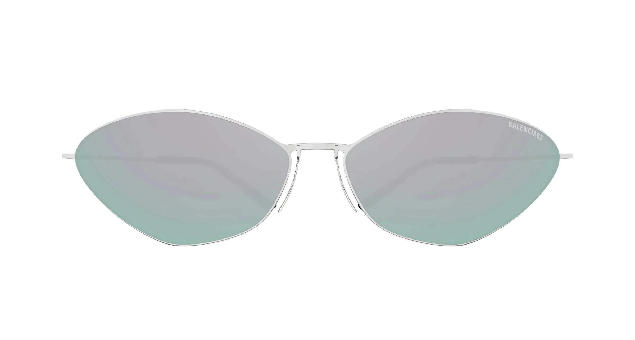 Balenciaga BB0350S 004 Occhiali da sole Titanio Argento Argento Cat Eye - immagine 2
