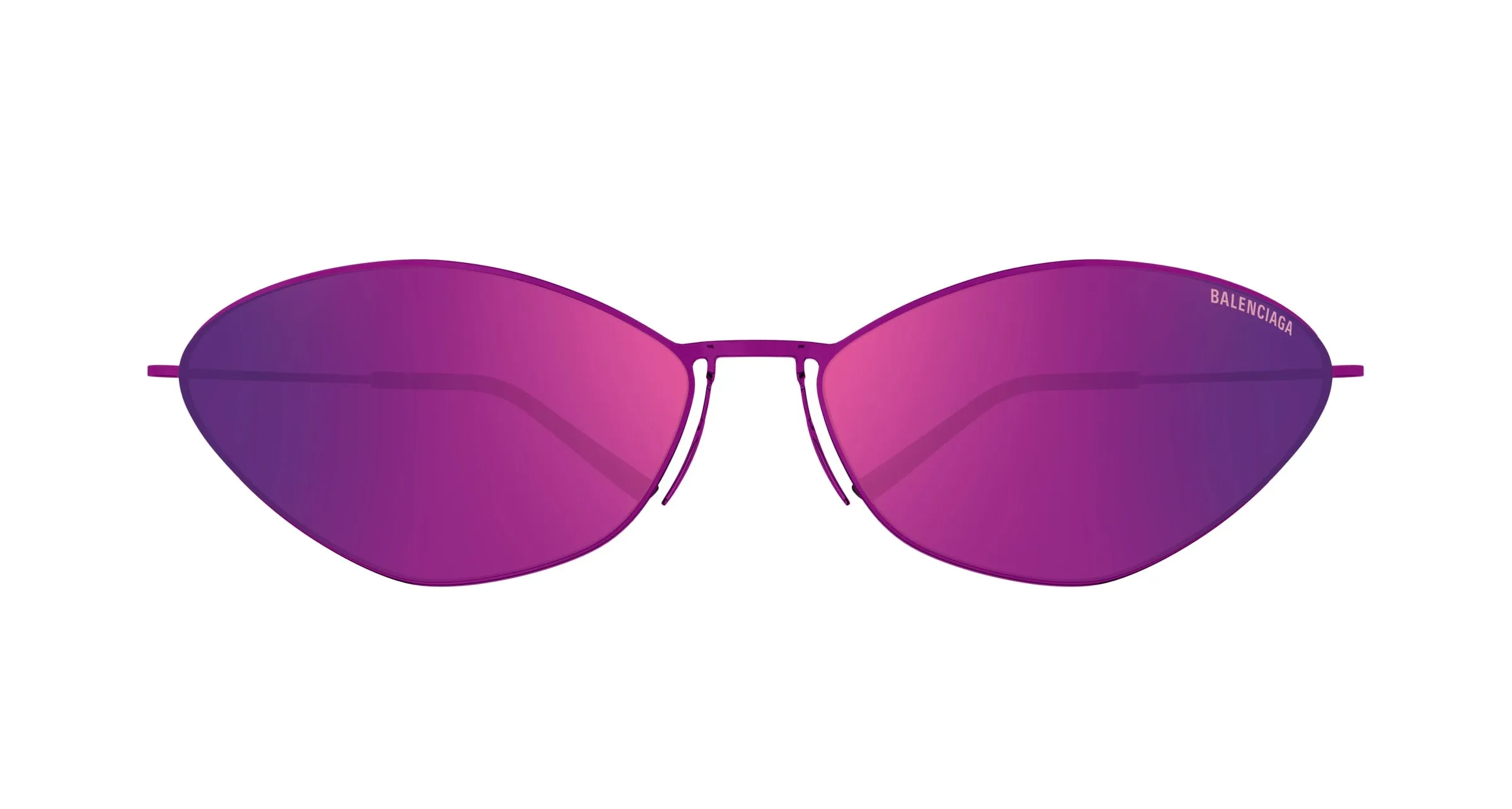 Balenciaga Unisex BB0350S 003 Occhiali da sole Titanio Rosa Viola Cat Eye - immagine 2