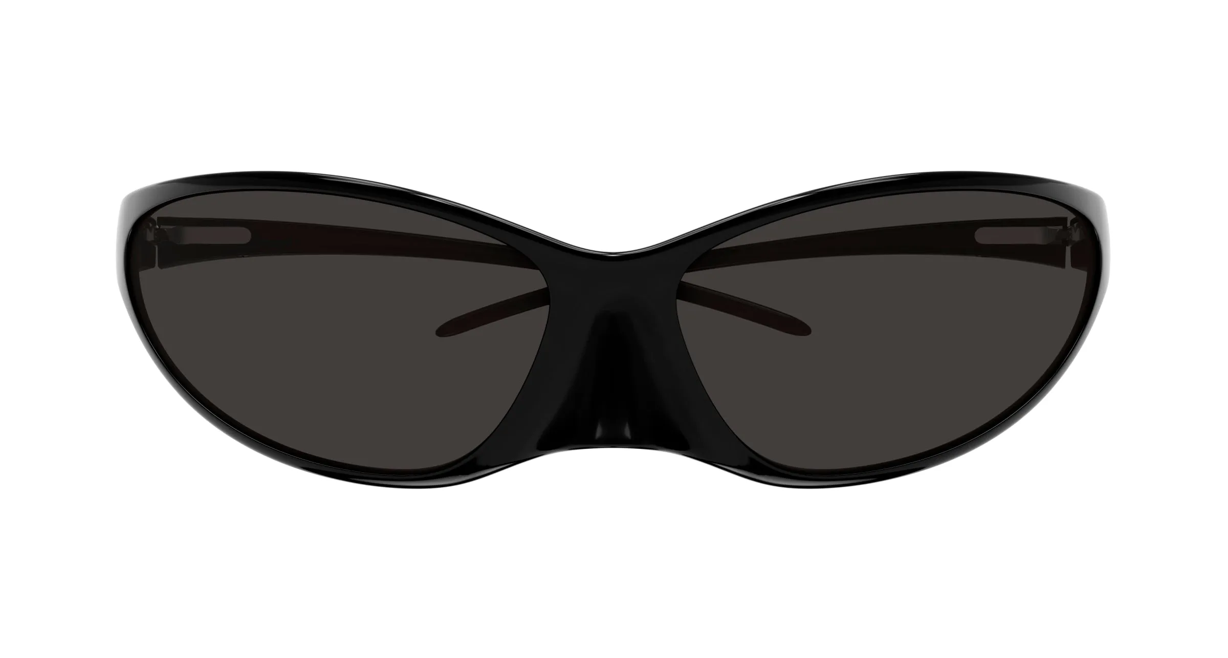 Balenciaga BB0349S 001 Occhiali da sole Nero Grigio Rotonda - immagine 2