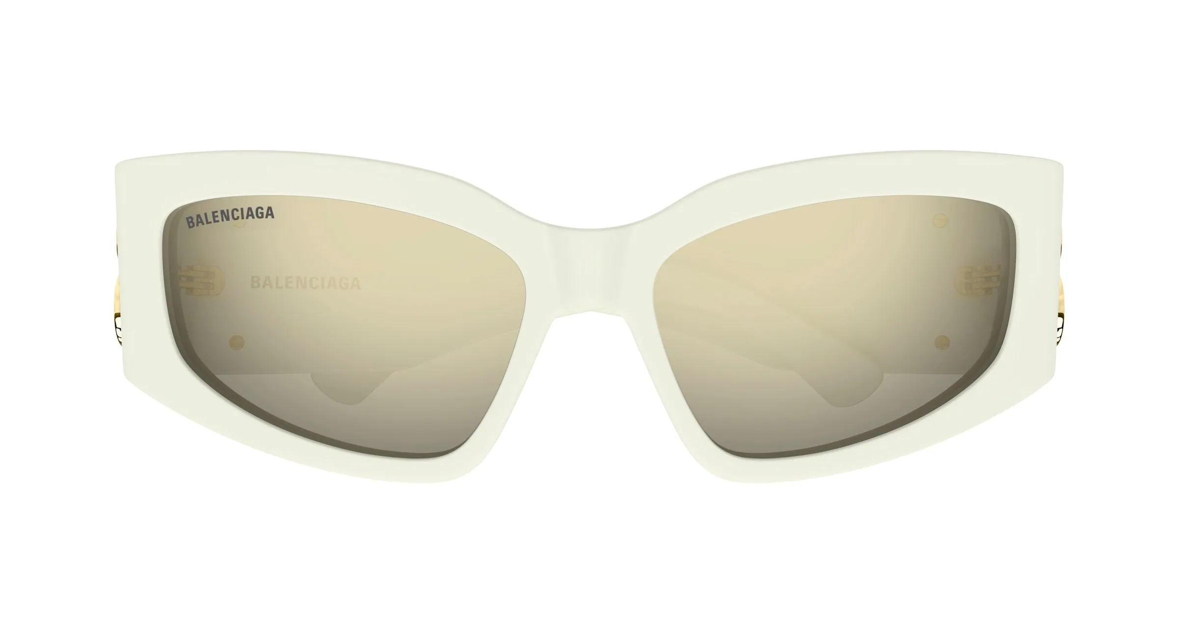 Balenciaga Donna BB0321S 010 Occhiali da sole Acetato Avorio Grigio Cat Eye - immagine 2