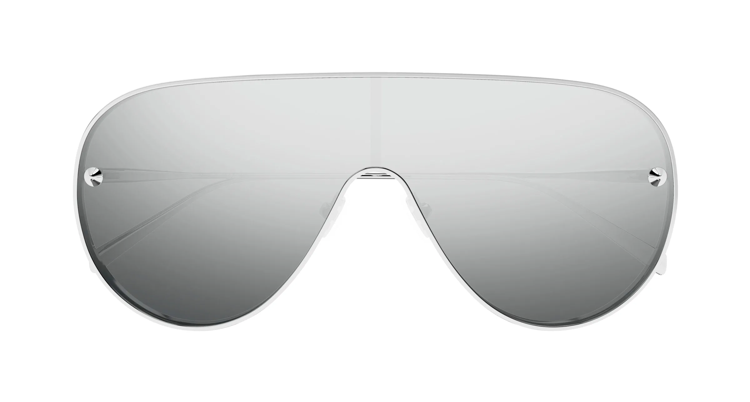 Alexander McQueen AM0481S 004 Occhiali da sole Metallo Argento Argento Pilot - immagine 2