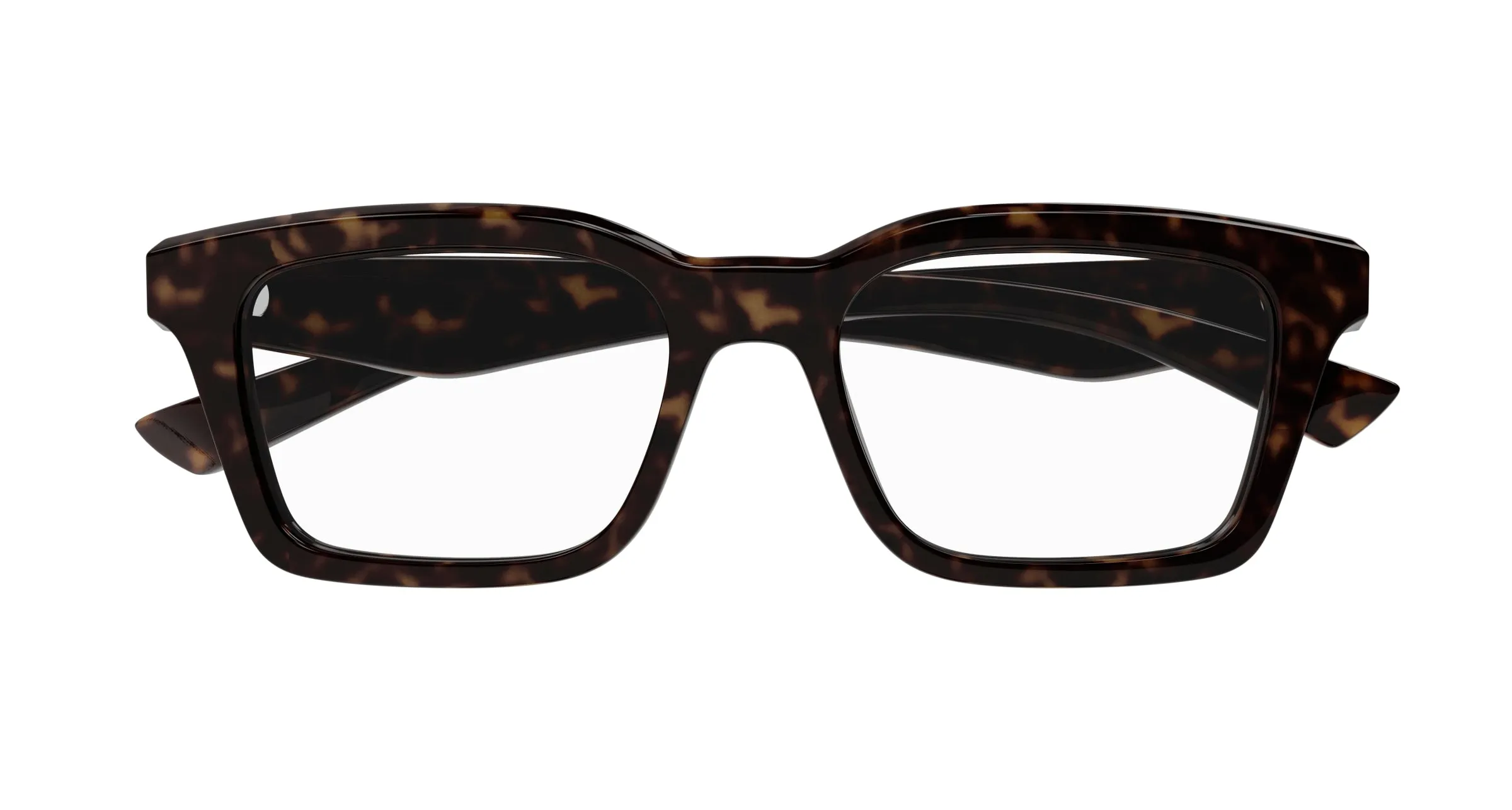 Alexander McQueen AM0476O 002 Montature da vista Acetato Havana Trasparente Squadrata - immagine 2