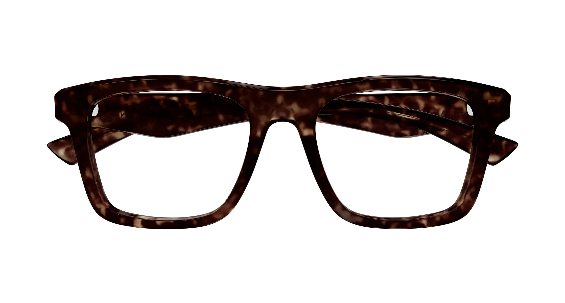 Alexander McQueen AM0475O 002 Montature da vista Acetato Havana Trasparente Squadrata - immagine 2