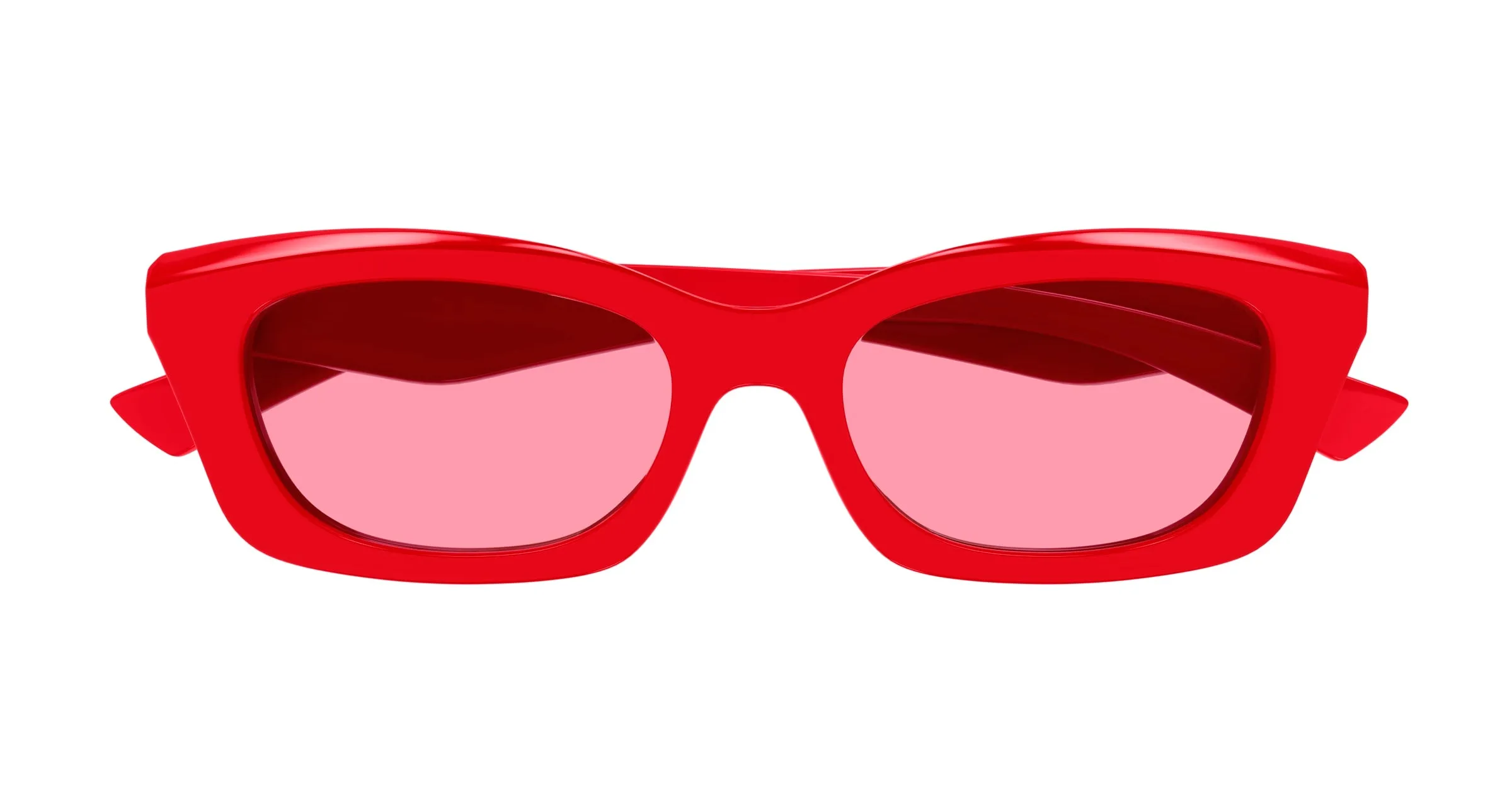 Alexander McQueen Donna AM0474S 003 Occhiali da sole Acetato Rosso Rosa Squadrata - immagine 2