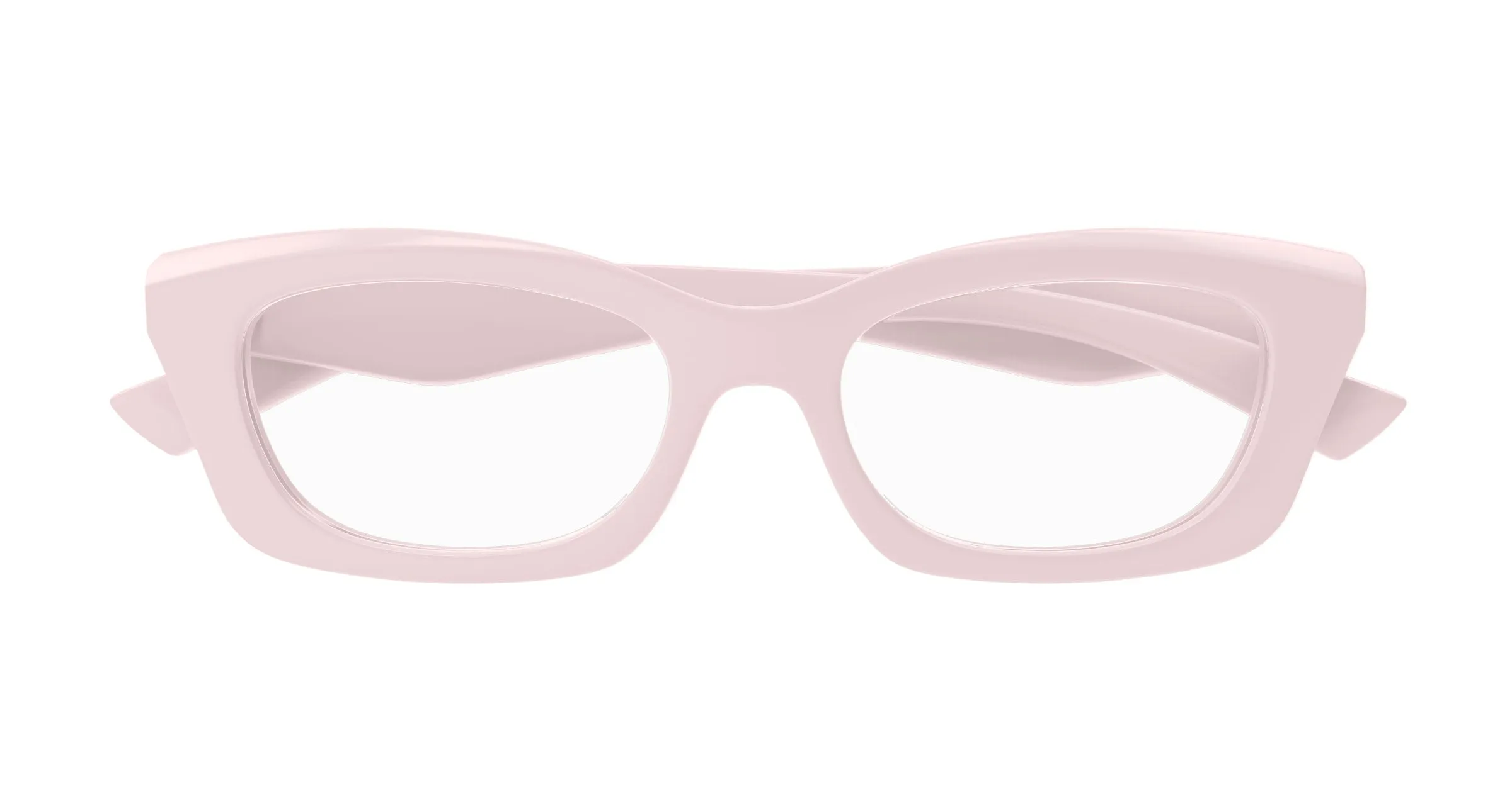 Alexander McQueen AM0474O 005 Montature da vista Acetato Rosa Trasparente Squadrata - immagine 2