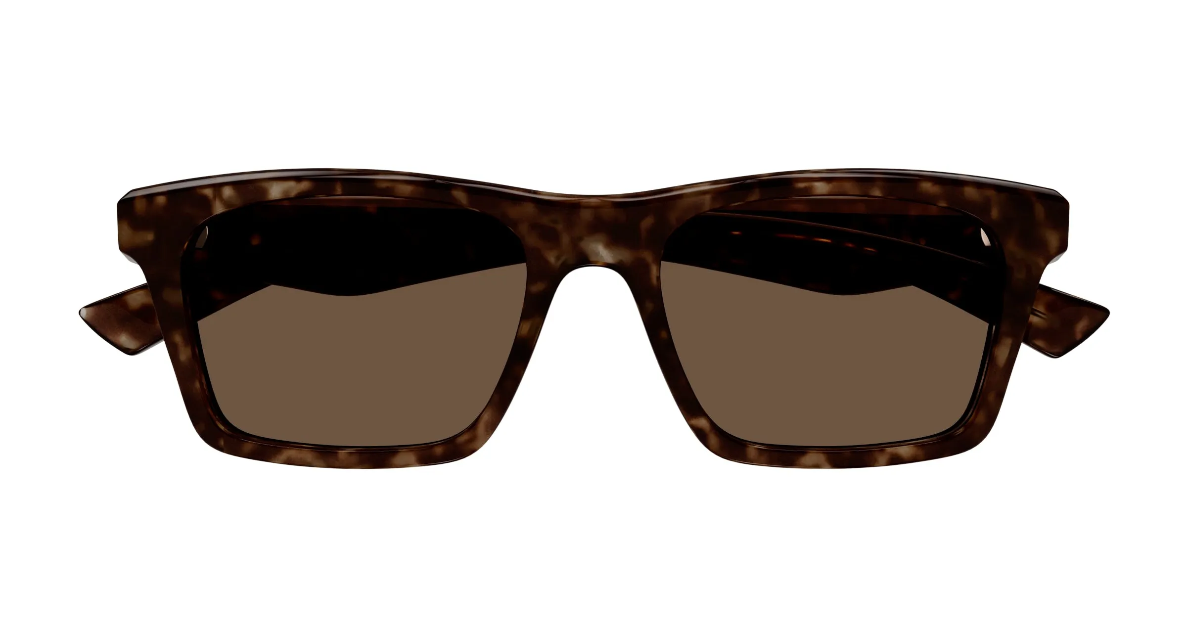 Alexander McQueen AM0472S 002 Occhiali da sole Acetato Havana Marrone Squadrata - immagine 2