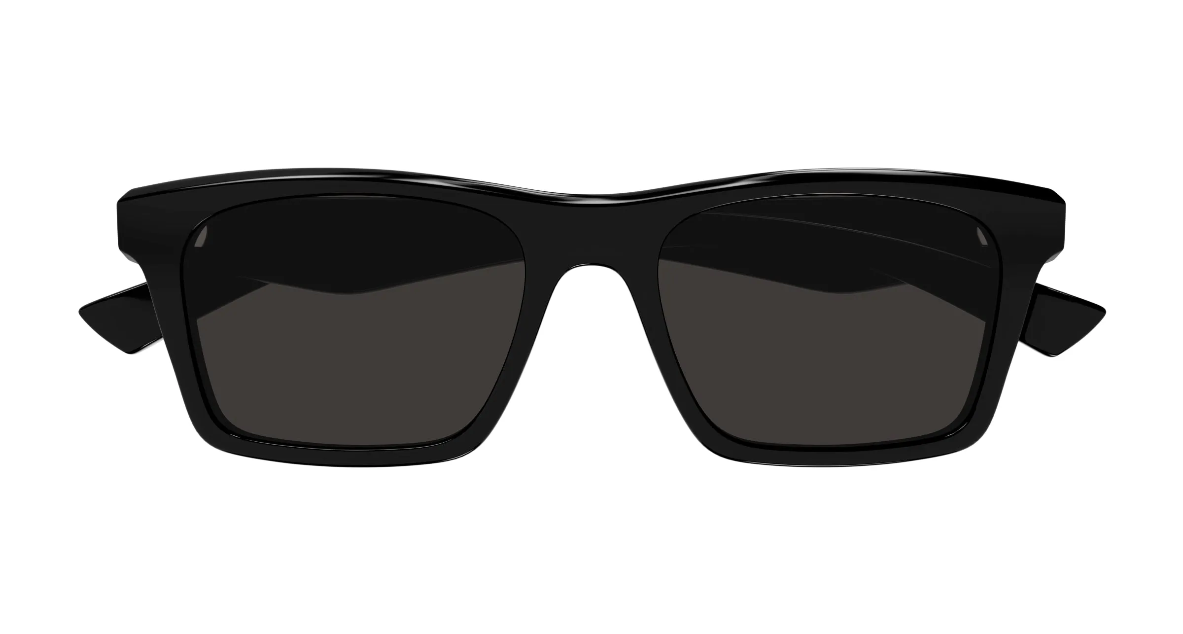Alexander McQueen AM0472S 001 Occhiali da sole Acetato Nero Grigio Squadrata - immagine 2