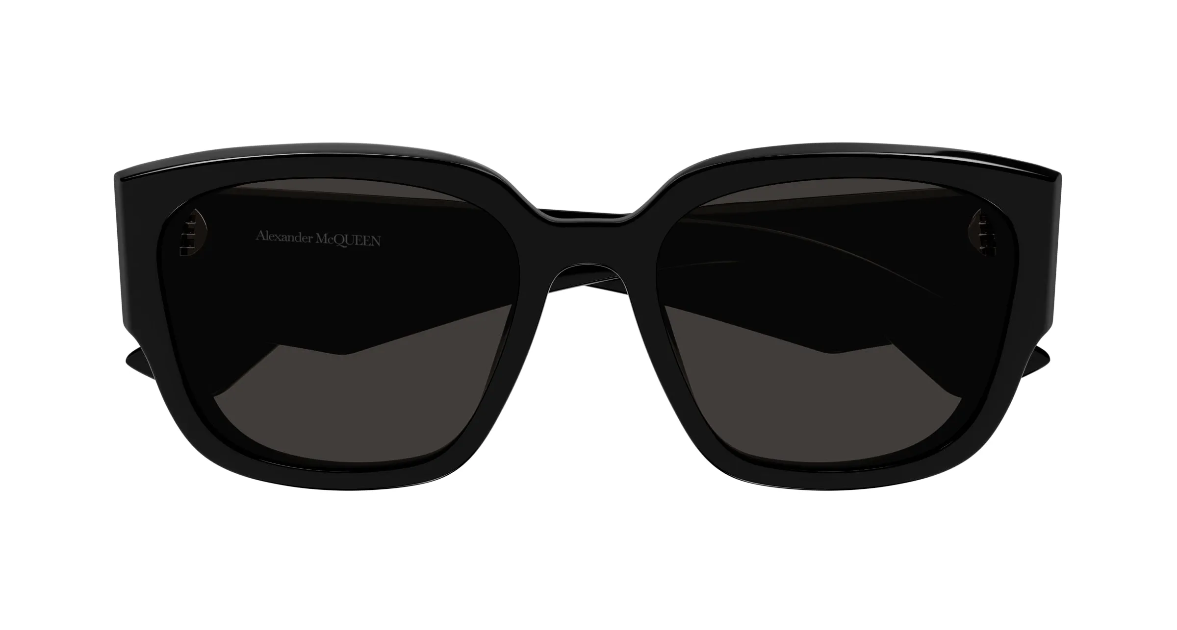 Alexander McQueen Donna AM0468S 001 Occhiali da sole Acetato Nero Grigio Squadrata - immagine 2