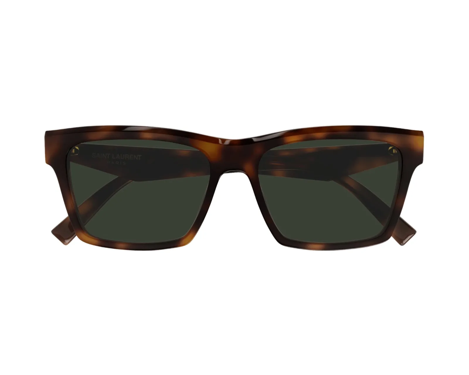 SAINT LAURENT Unisex SL M104 003 Occhiali da sole Havana Verde Squadrata - immagine 2