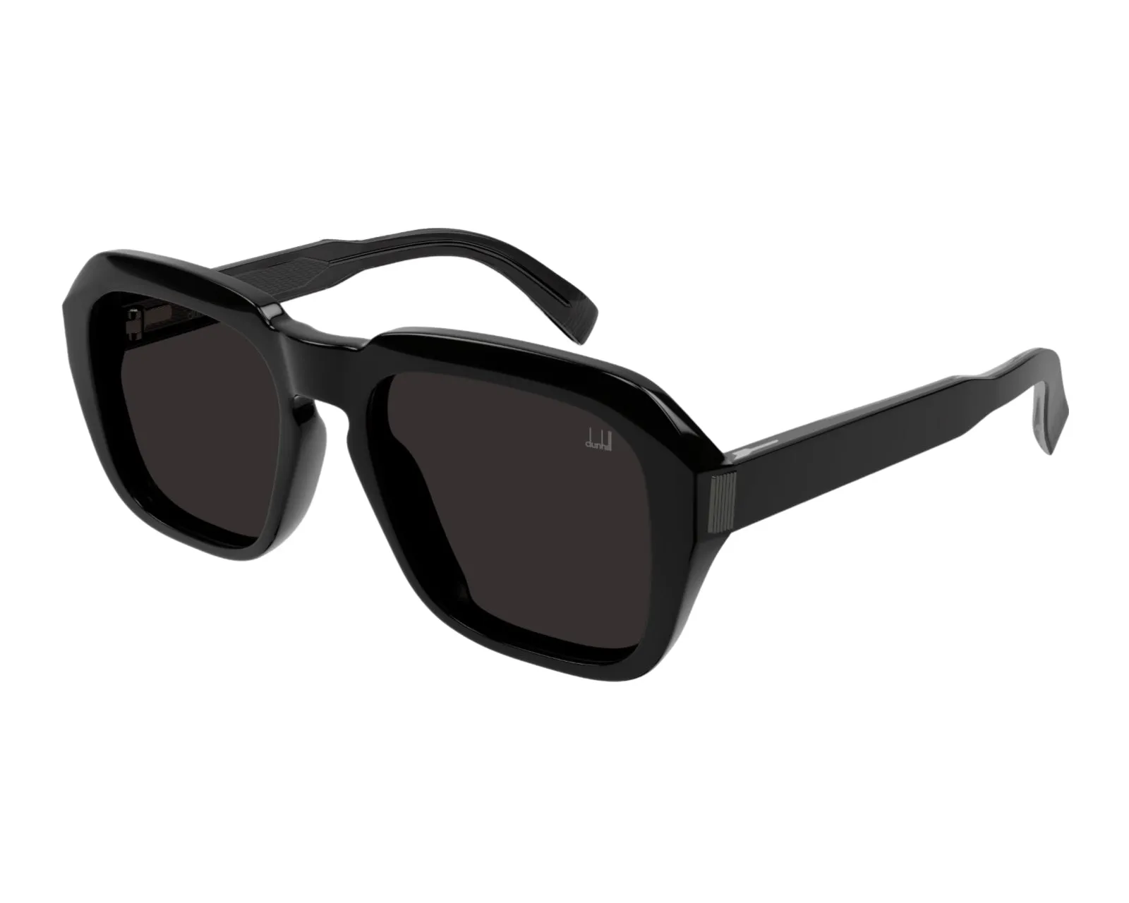 Dunhill Unisex DU0001S 010 Occhiali da sole Acetato Nero Nero Squadrata - immagine 1