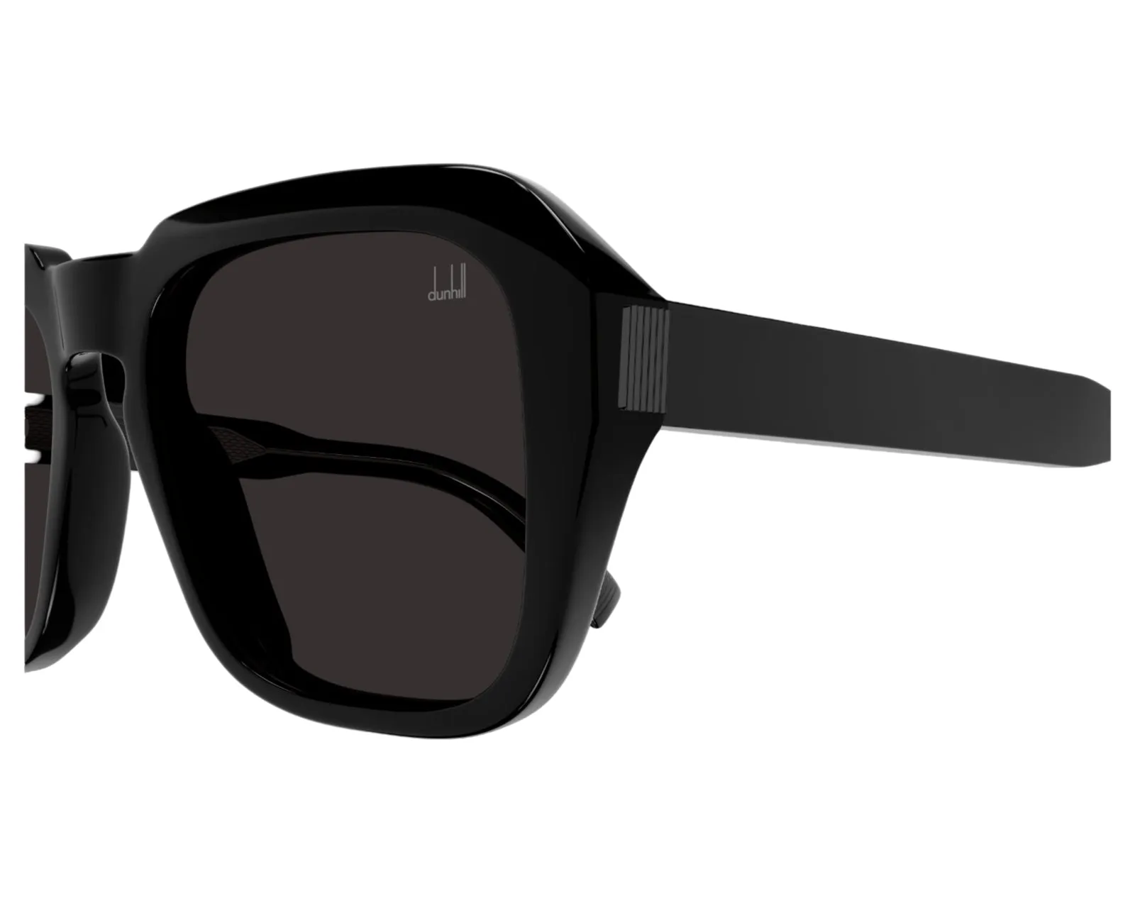 Dunhill Unisex DU0001S 010 Occhiali da sole Acetato Nero Nero Squadrata - immagine 3