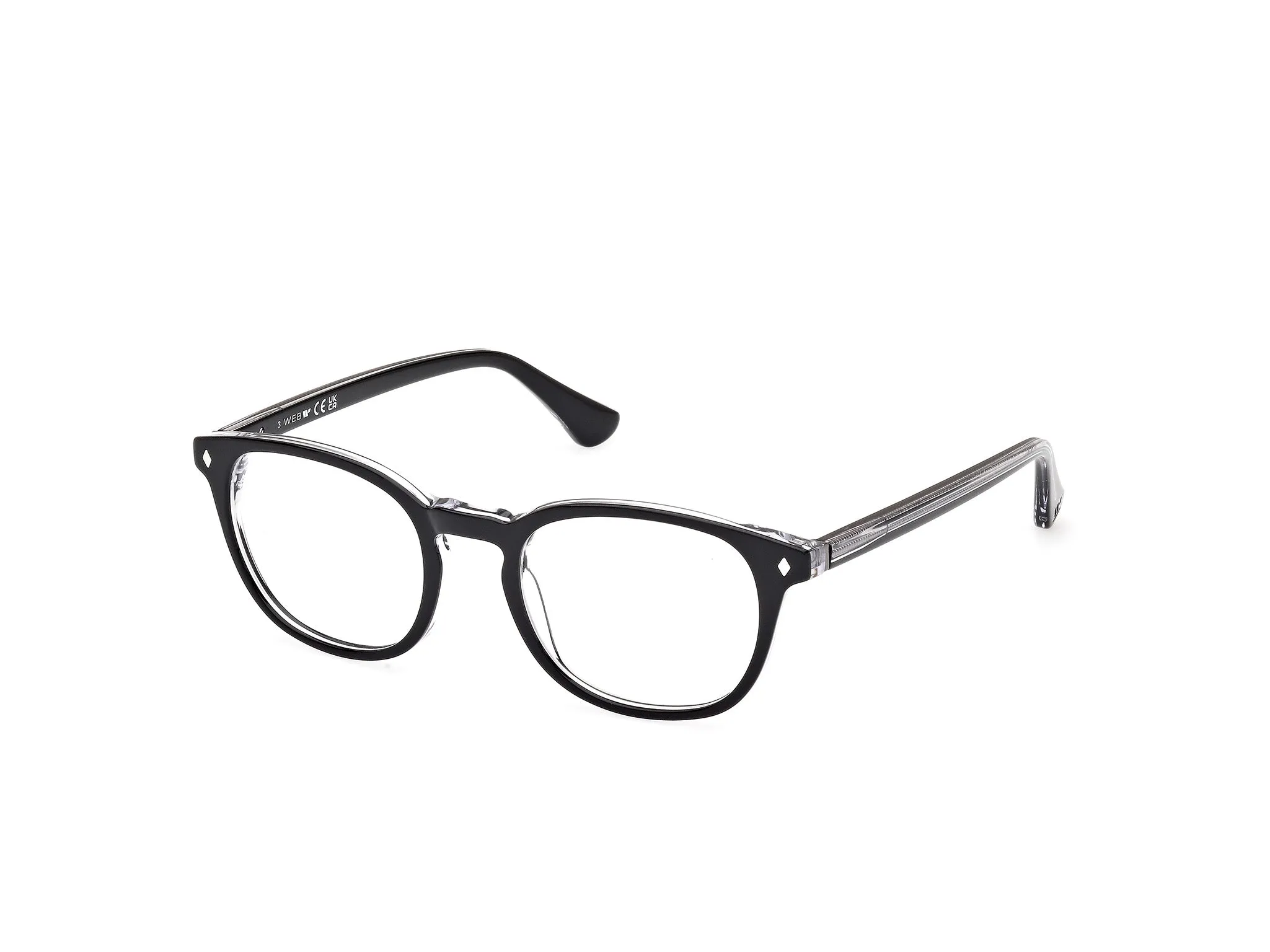 Web WE5441 1 Montature da vista Acetato Nero Rotonda Normale - immagine 1