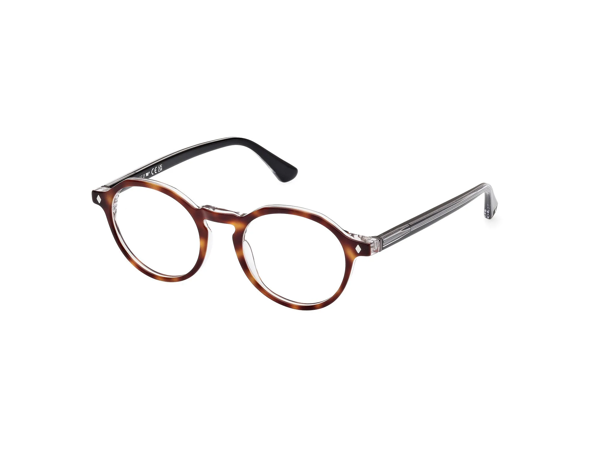Web WE5440 56 Montature da vista Acetato Havana Rotonda Normale - immagine 1