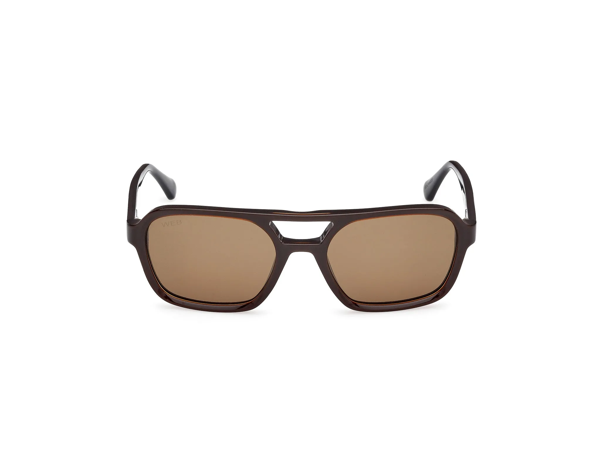 Web WE0376 50E Occhiali da sole Acetato Marrone Marrone Squadrata Normale - immagine 2