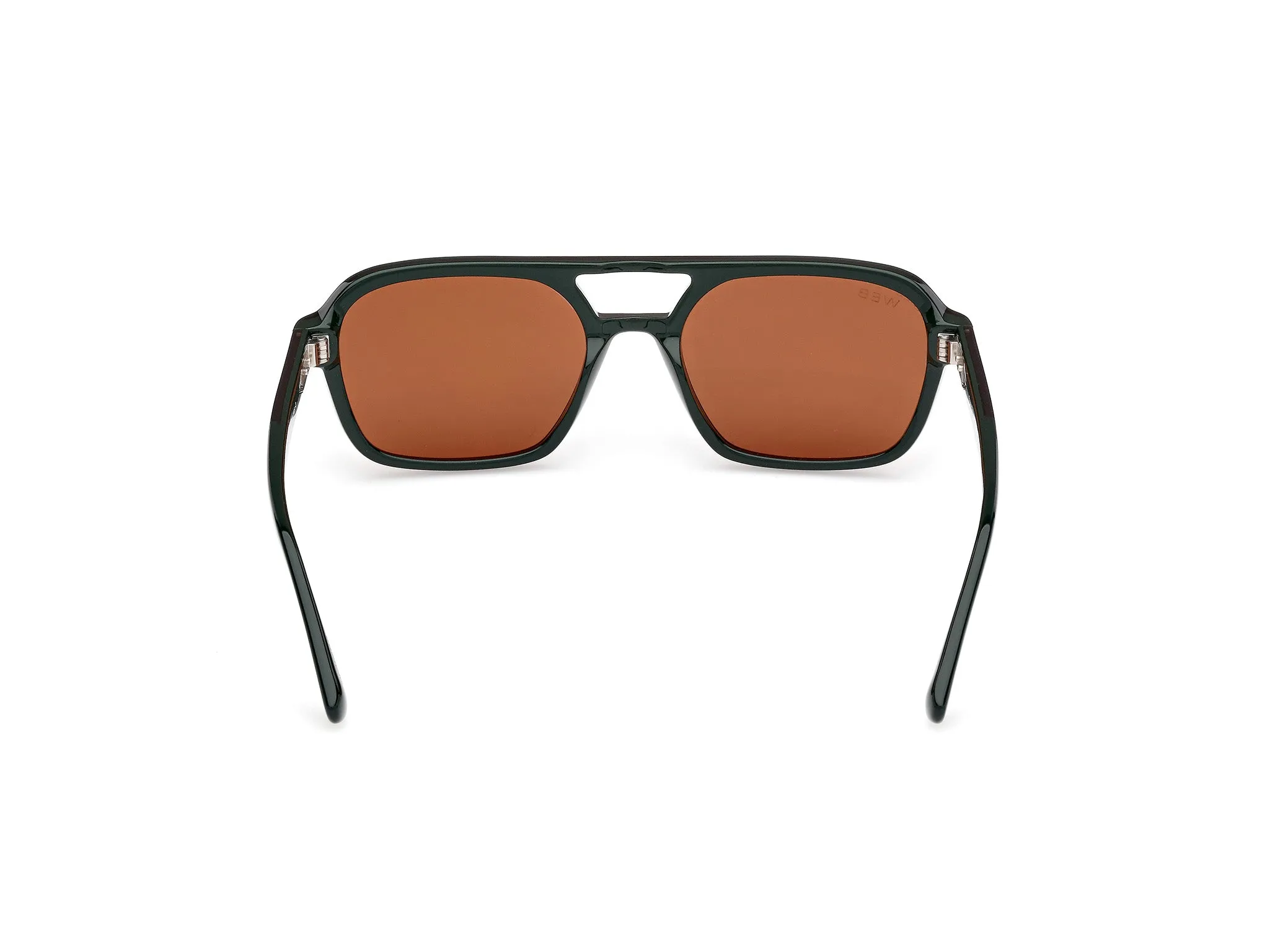 Web WE0376 98E Occhiali da sole Acetato Verde Marrone Squadrata Normale - immagine 4