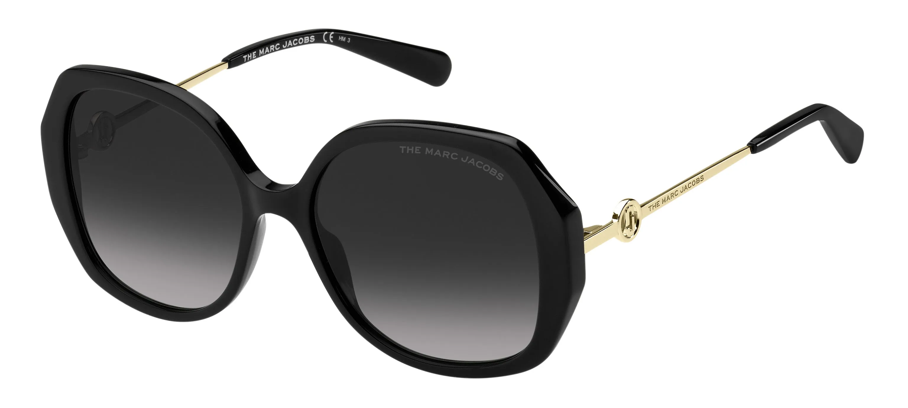Marc Jacobs MARC 581/S 807/9O Occhiali da sole Acetato Nero Grigio Farfalla Normale Sfumato - immagine 1