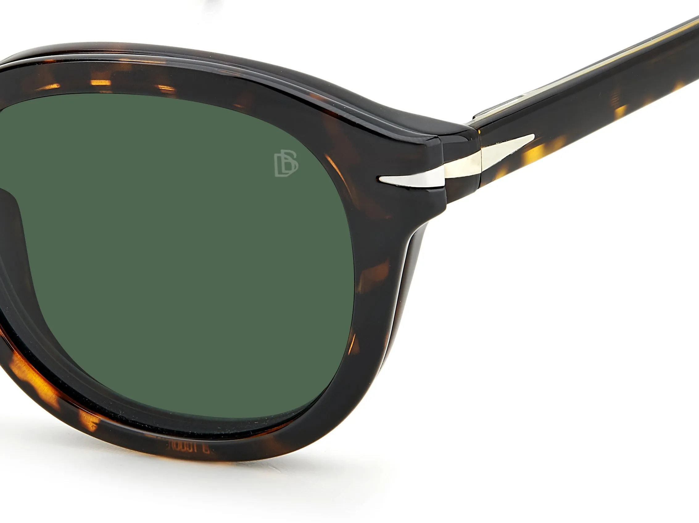 DAVID BECKHAM DB 1080/CS 086/UC Occhiali da sole Acetato Havana Grigio Rotonda Clip-on - immagine 3