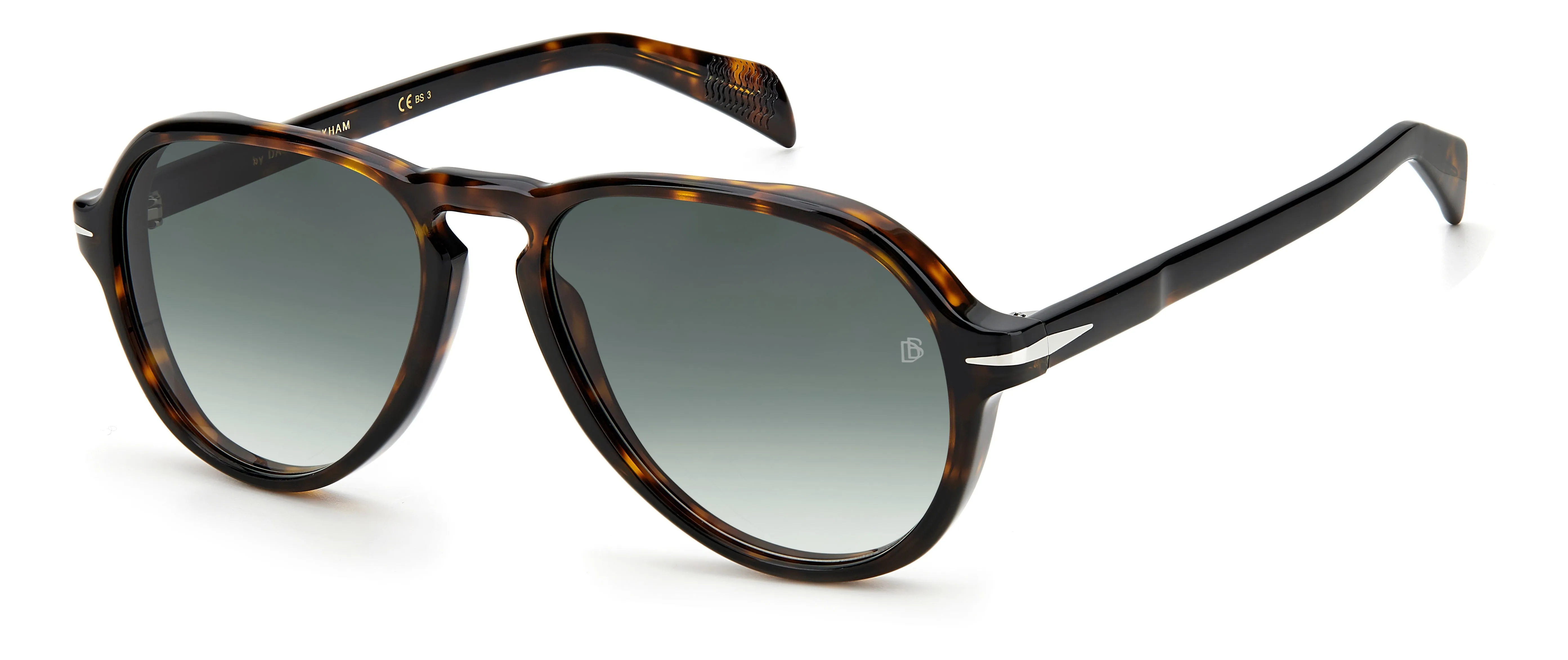 DAVID BECKHAM DB 7079/S 086/9K Occhiali da sole Acetato Havana Multicolore Pilot Sfumato - immagine 1