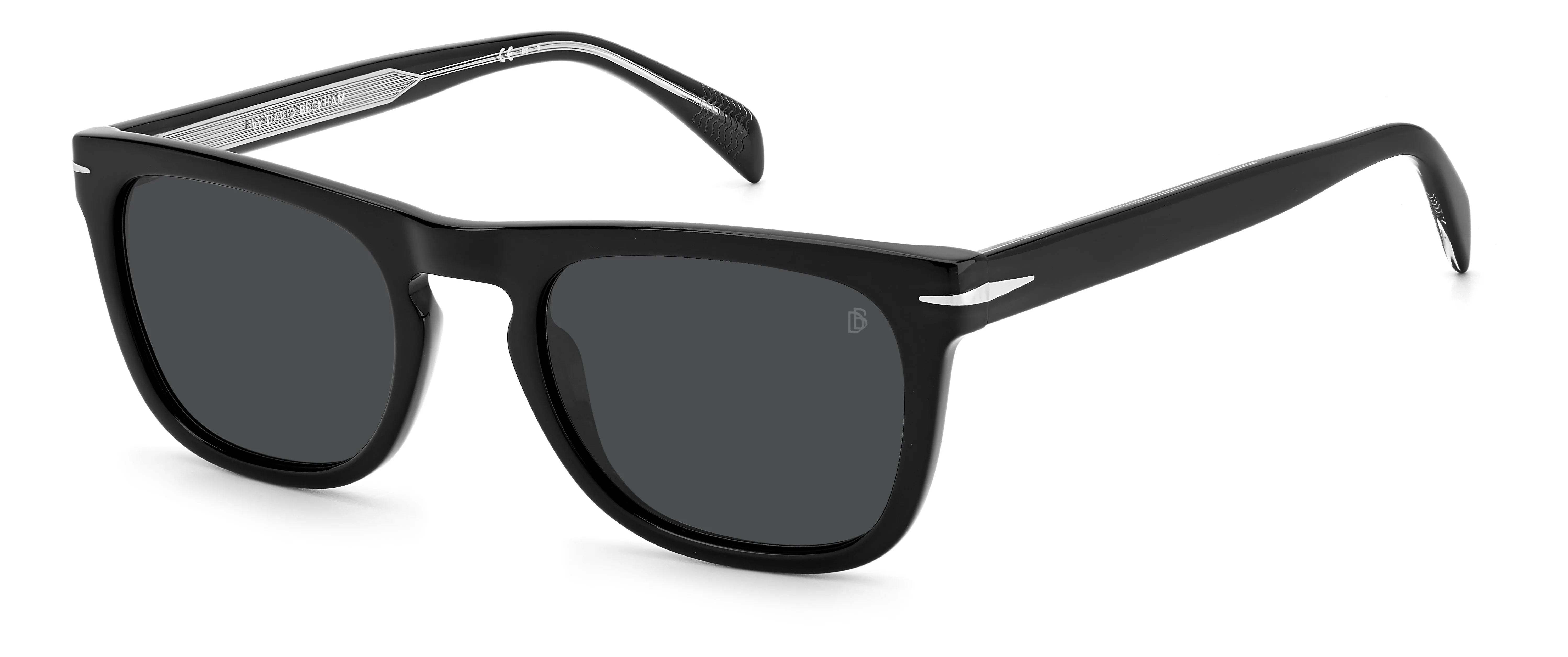 DAVID BECKHAM DB 7077/S BSC/IR Occhiali da sole Acetato Nero Grigio Squadrata - immagine 1