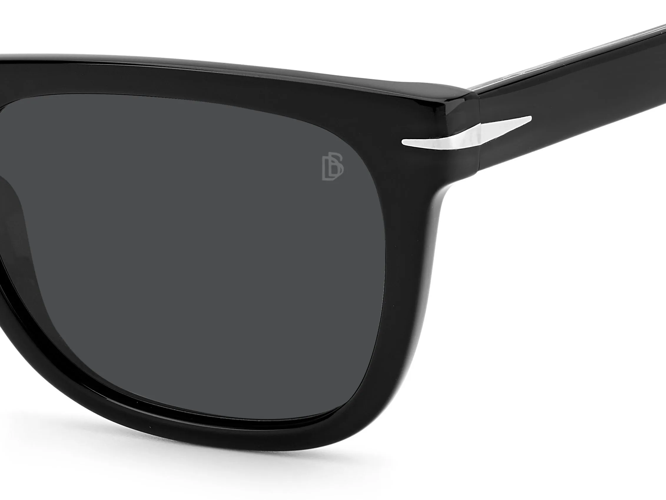 DAVID BECKHAM DB 7077/S BSC/IR Occhiali da sole Acetato Nero Grigio Squadrata - immagine 3
