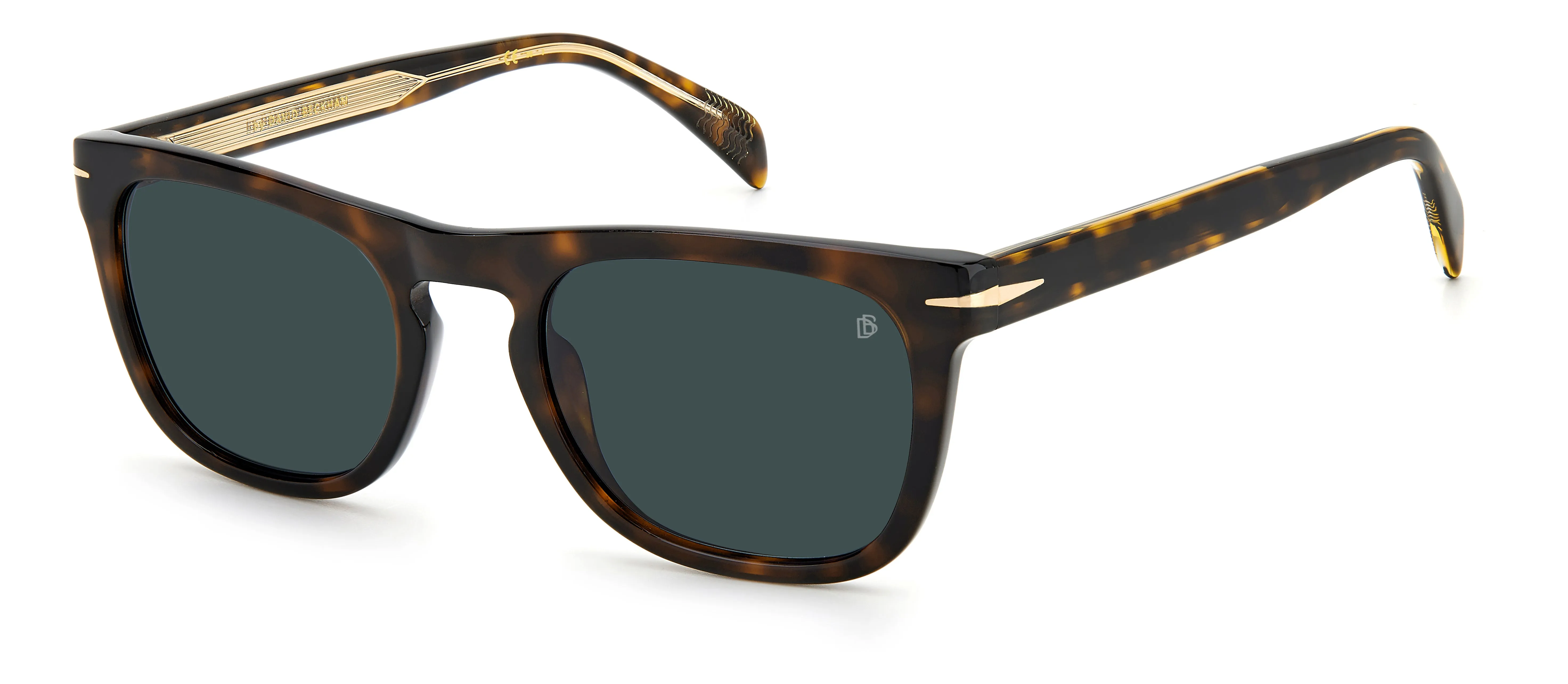DAVID BECKHAM DB 7077/S 086/KU Occhiali da sole Acetato Havana Blu Squadrata - immagine 1