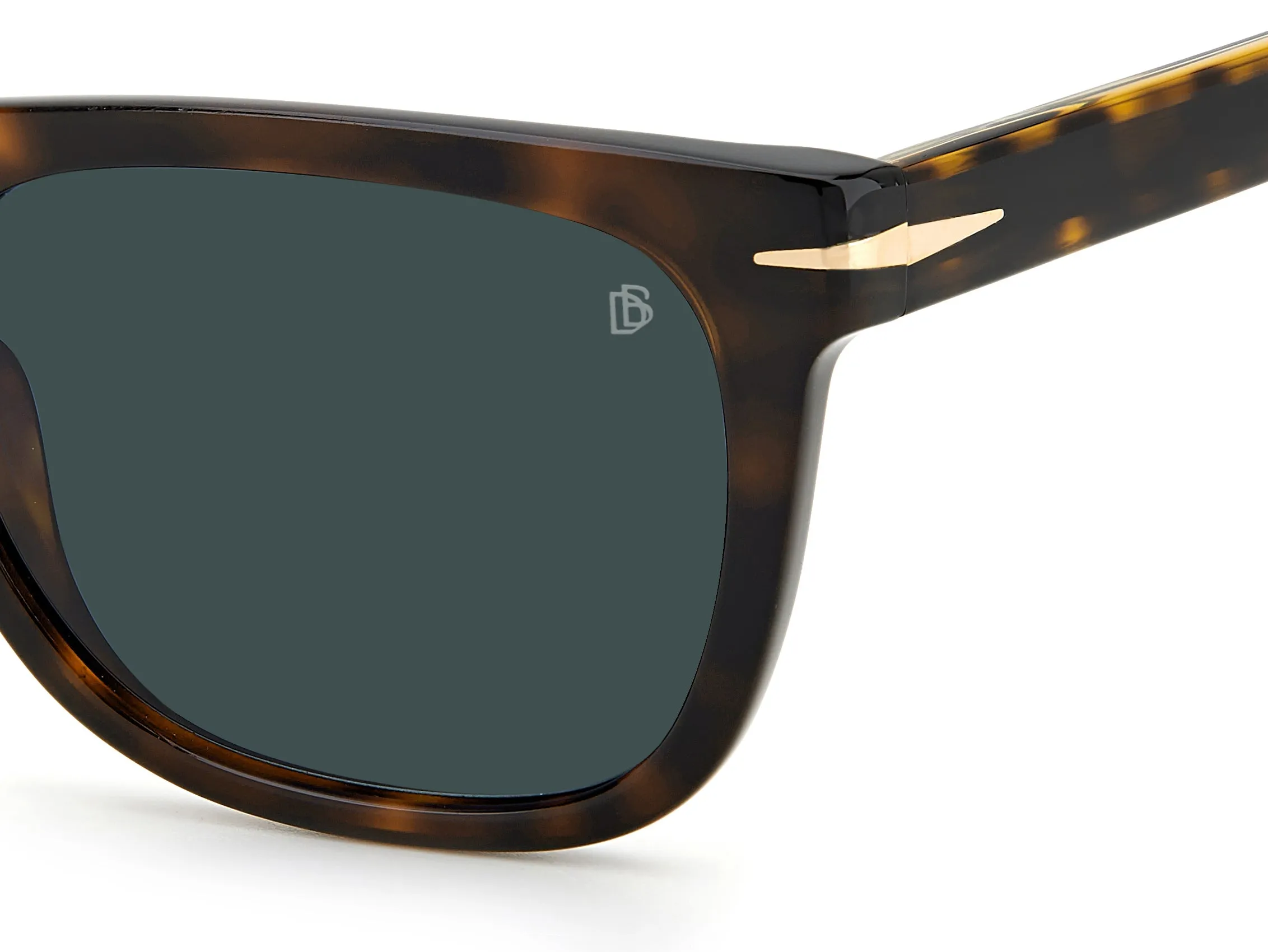 DAVID BECKHAM DB 7077/S 086/KU Occhiali da sole Acetato Havana Blu Squadrata - immagine 3
