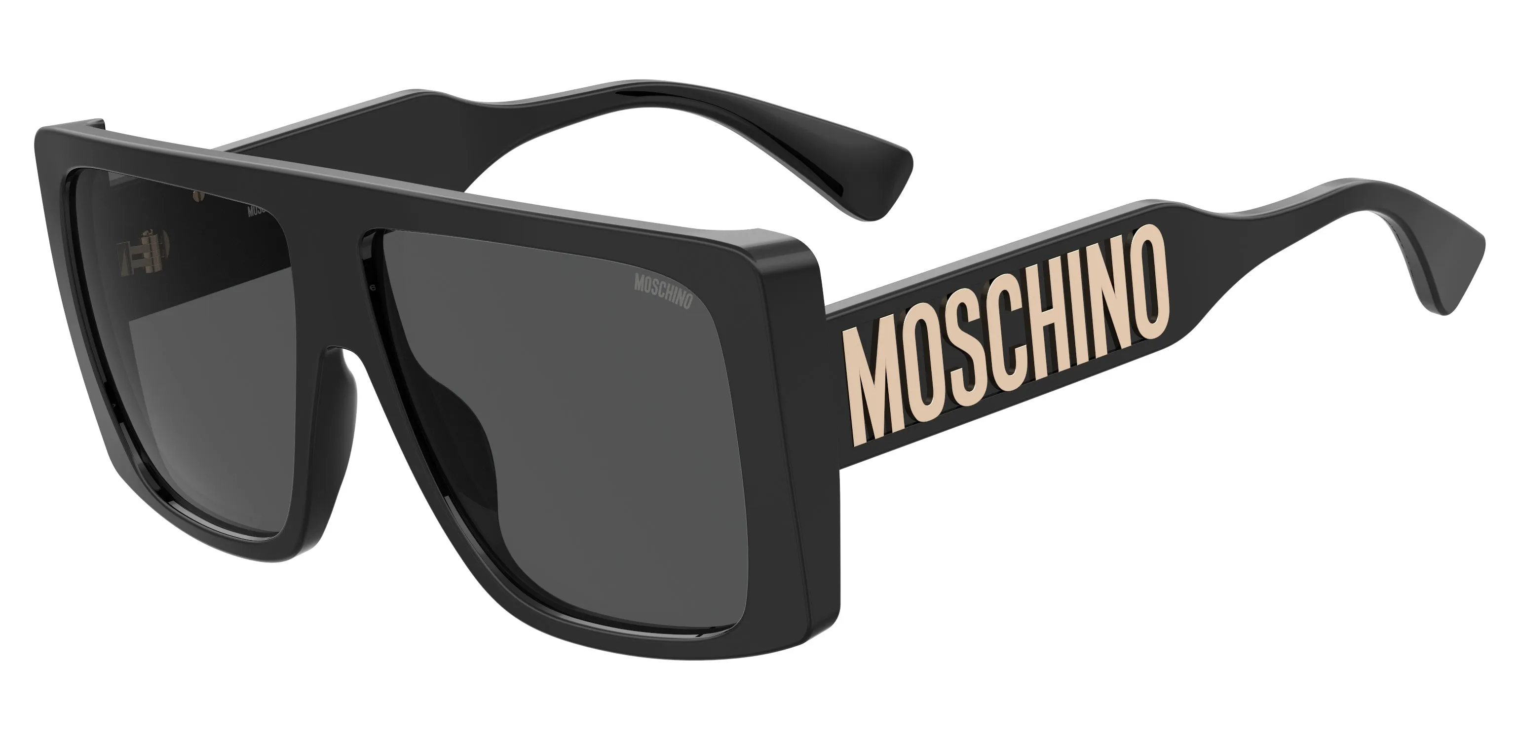 Moschino MOS119/S 807/IR Occhiali da sole Acetato Nero Grigio Squadrata - immagine 1