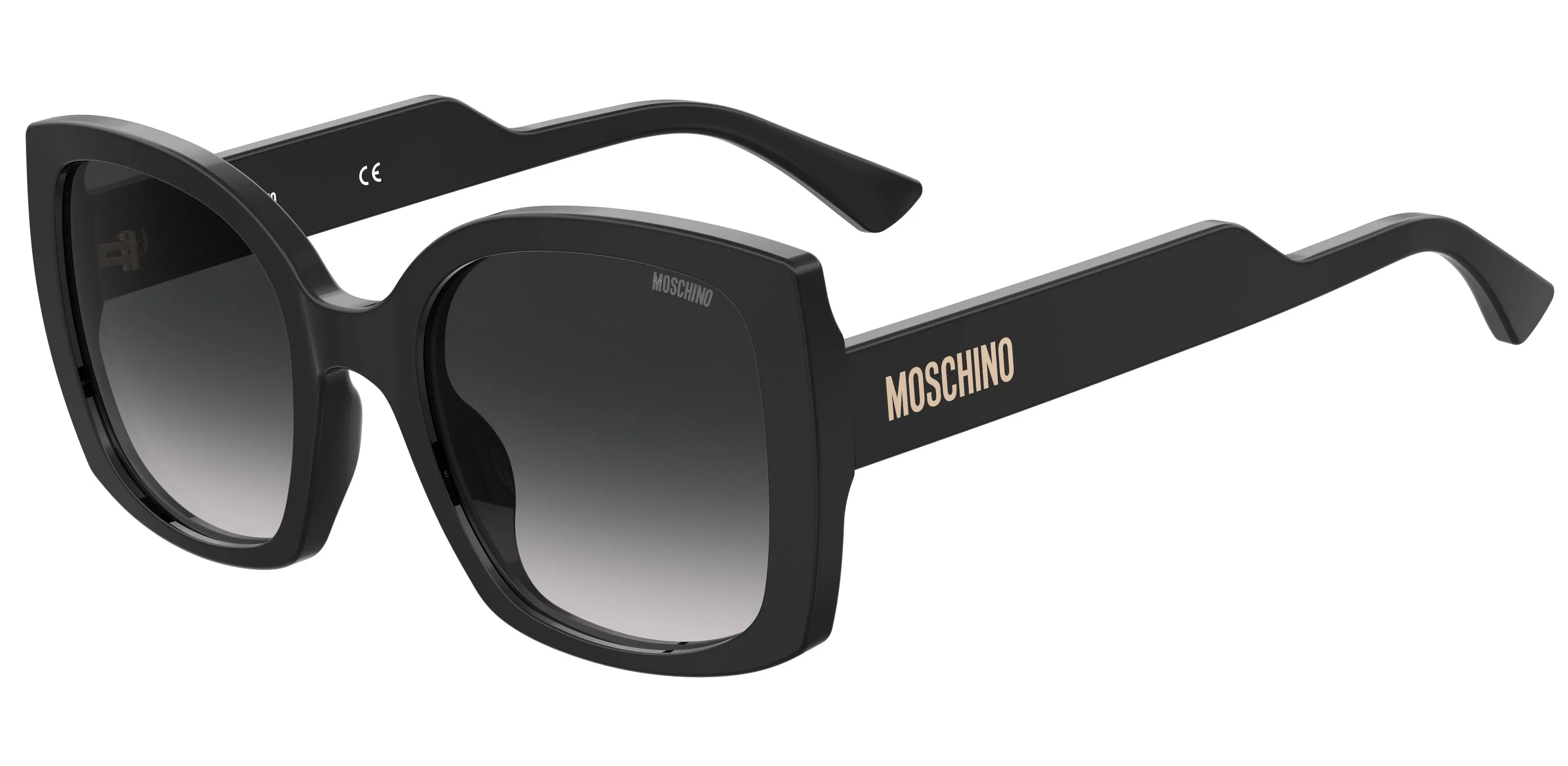 Moschino MOS124/S 807/9O Occhiali da sole Acetato Nero Grigio Squadrata Sfumato - immagine 1