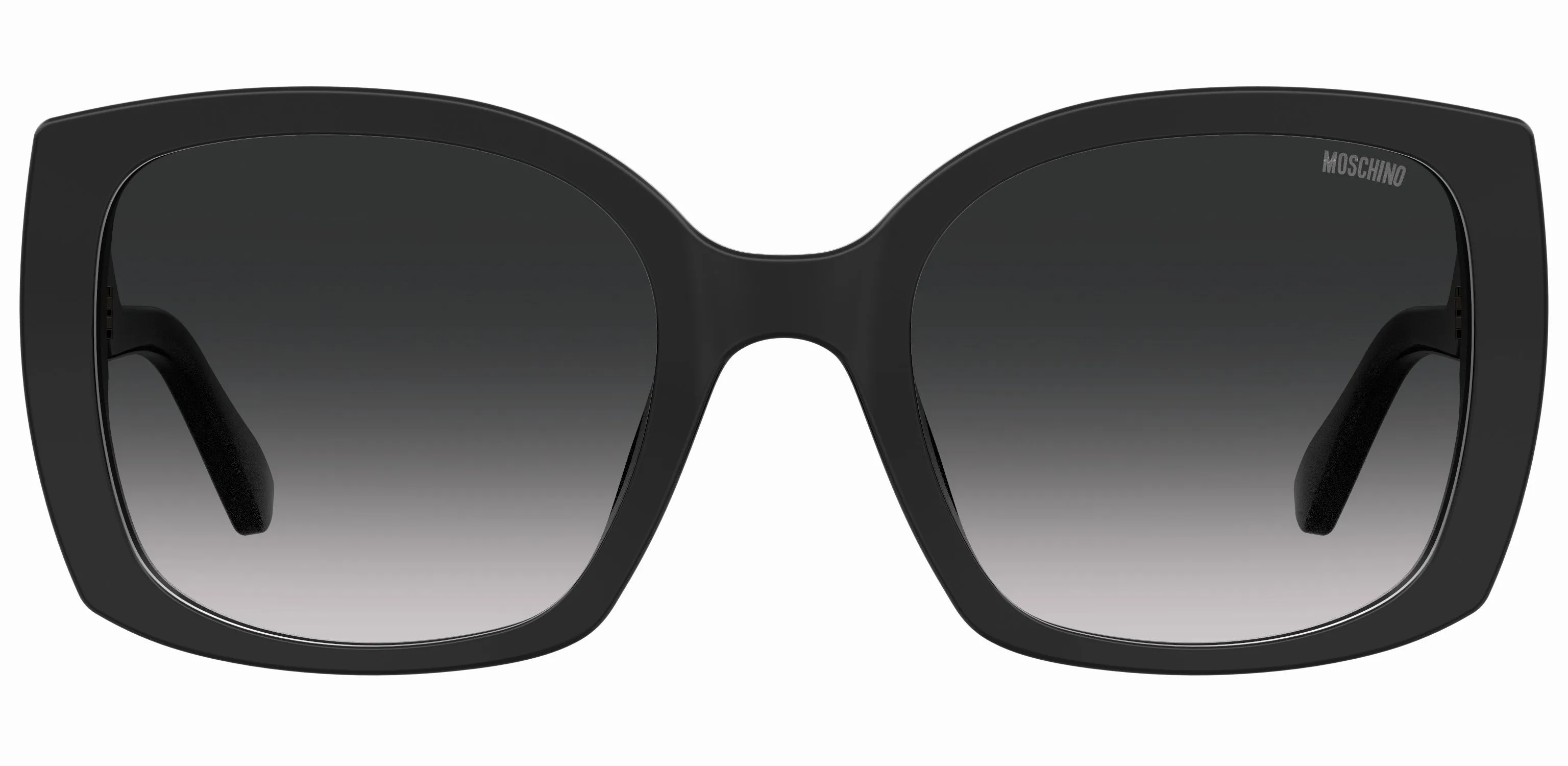 Moschino MOS124/S 807/9O Occhiali da sole Acetato Nero Grigio Squadrata Sfumato - immagine 2